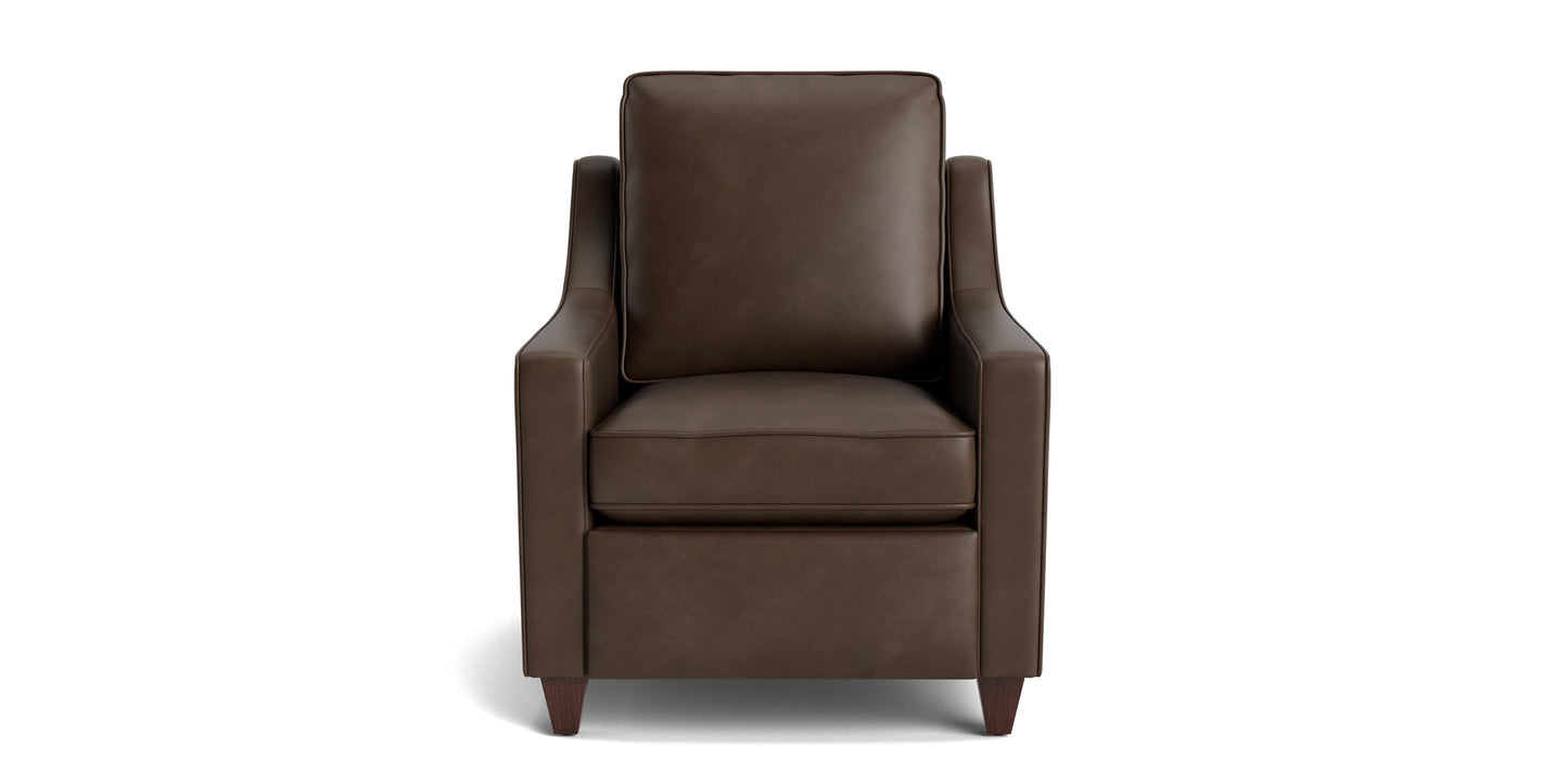 Magnificent Motion Leather Slope Arm Power Wall Recliner Bassett