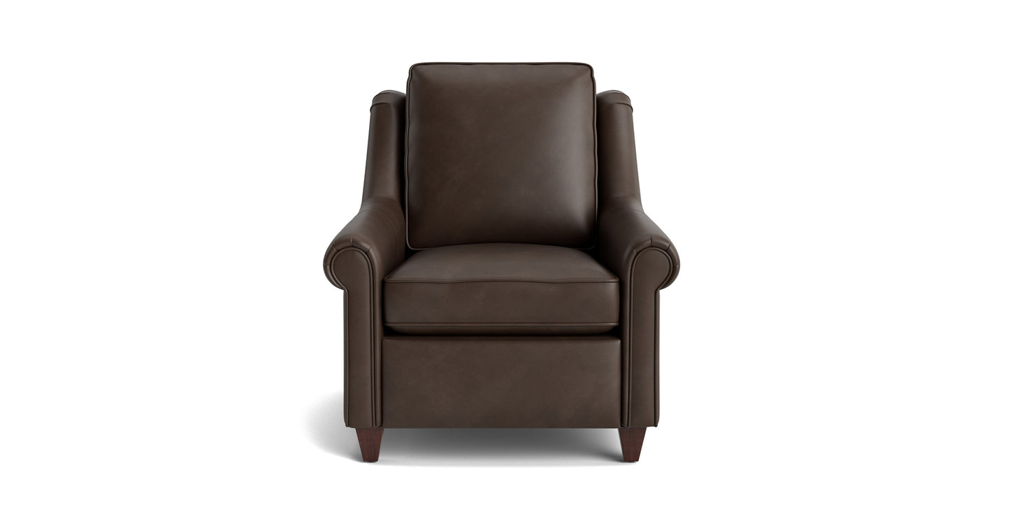 Magnificent Motion Leather Panel Arm Power Wall Recliner Bassett