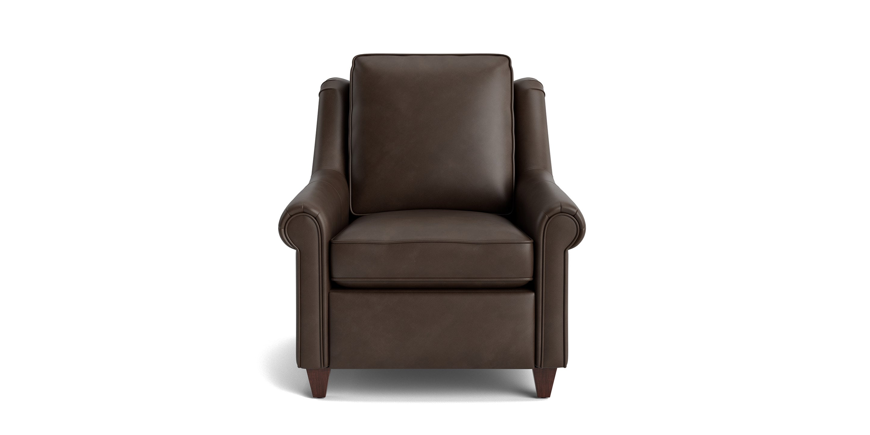 Bassett Magnificent RAF Reclining Chair — Right-Arm End, Custom Leather Bassett Reclining Sofa