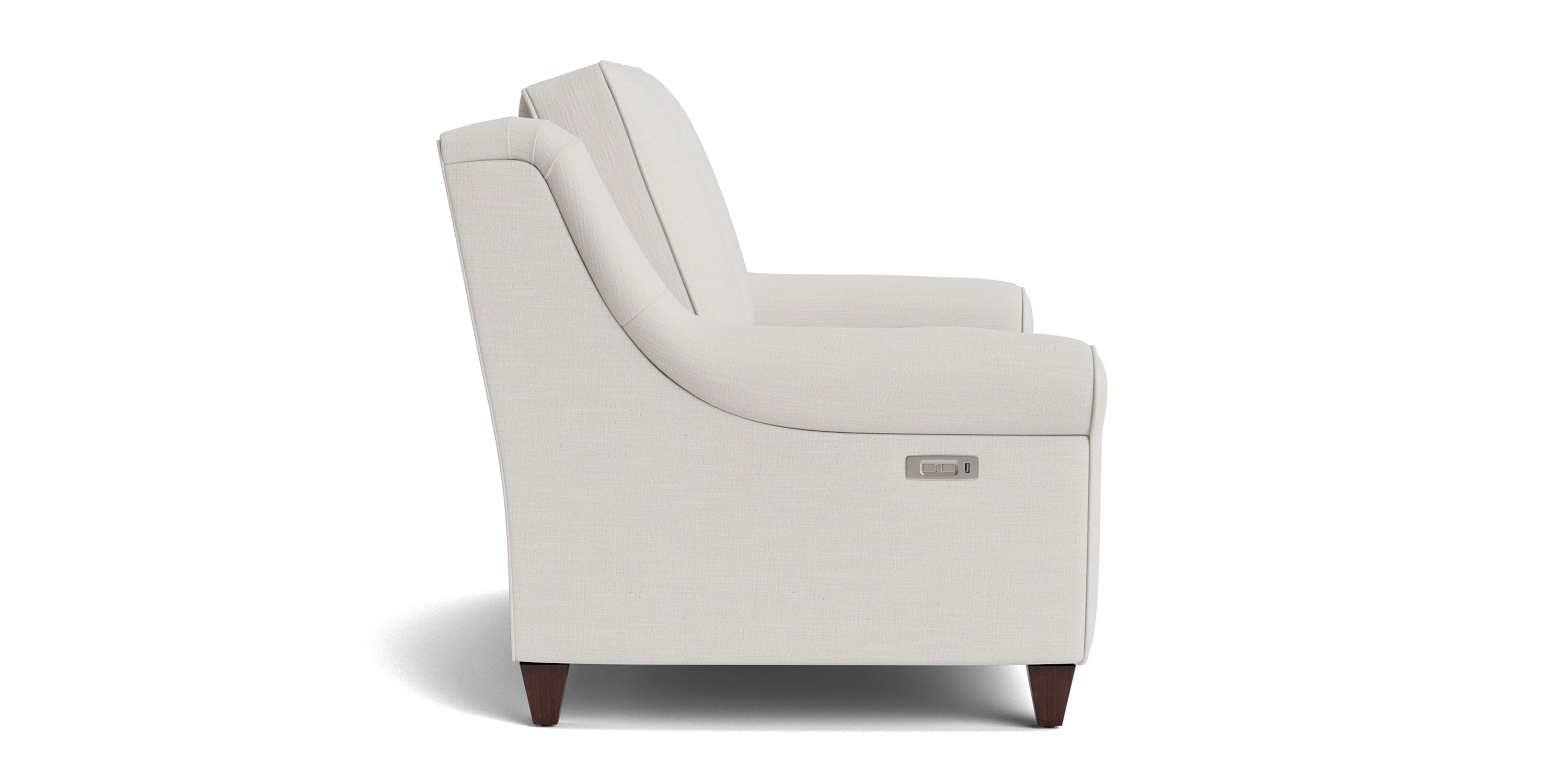 Magnificent Motion Roll Arm Reclining Loveseat Bassett