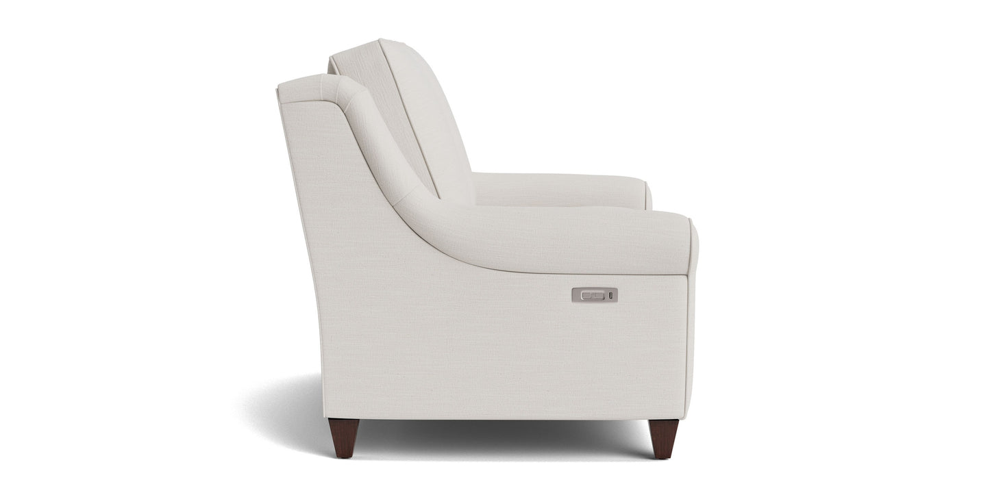 Magnificent Motion Roll Arm Reclining Loveseat Bassett