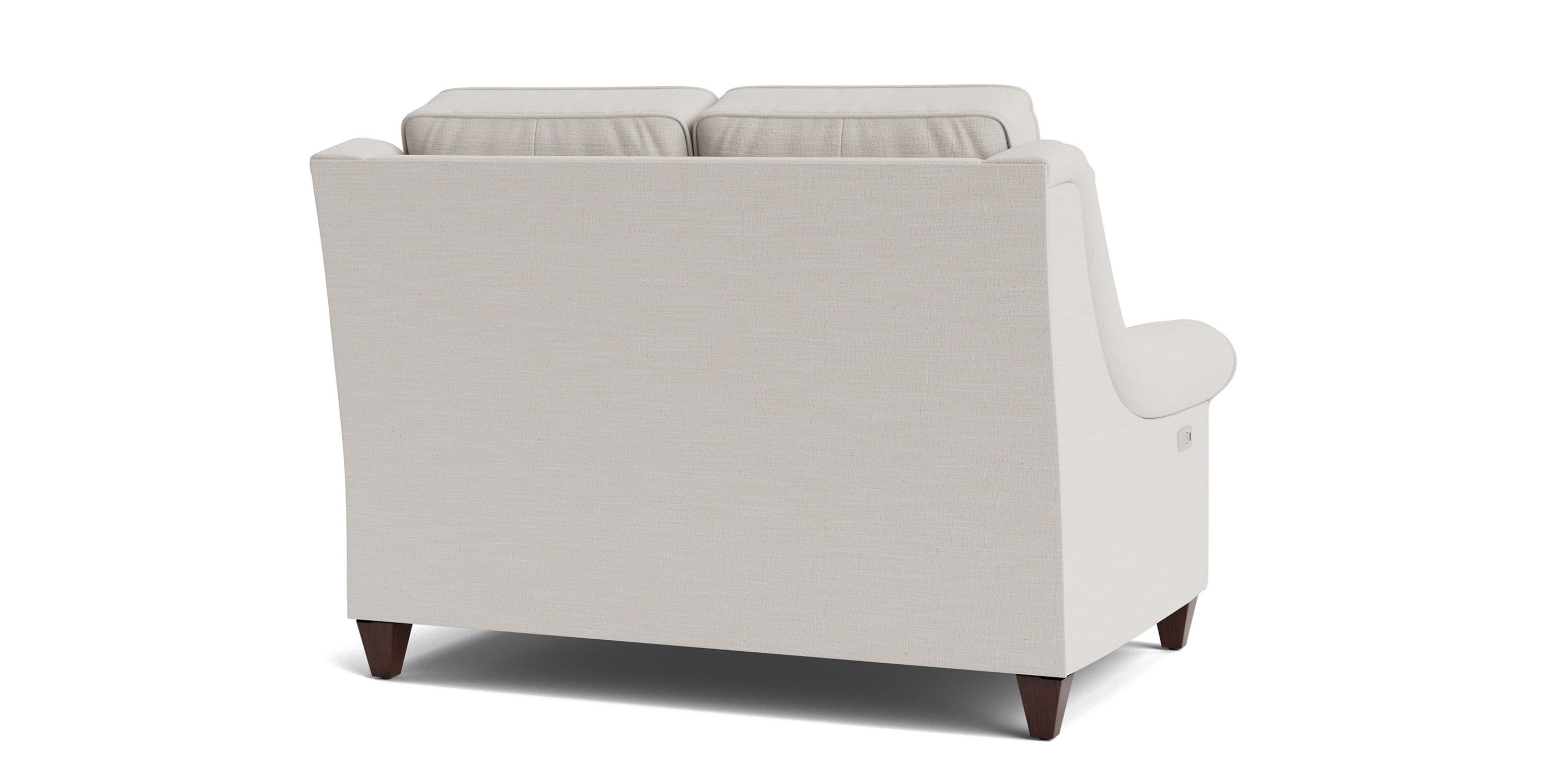 Magnificent Motion Roll Arm Reclining Loveseat Bassett