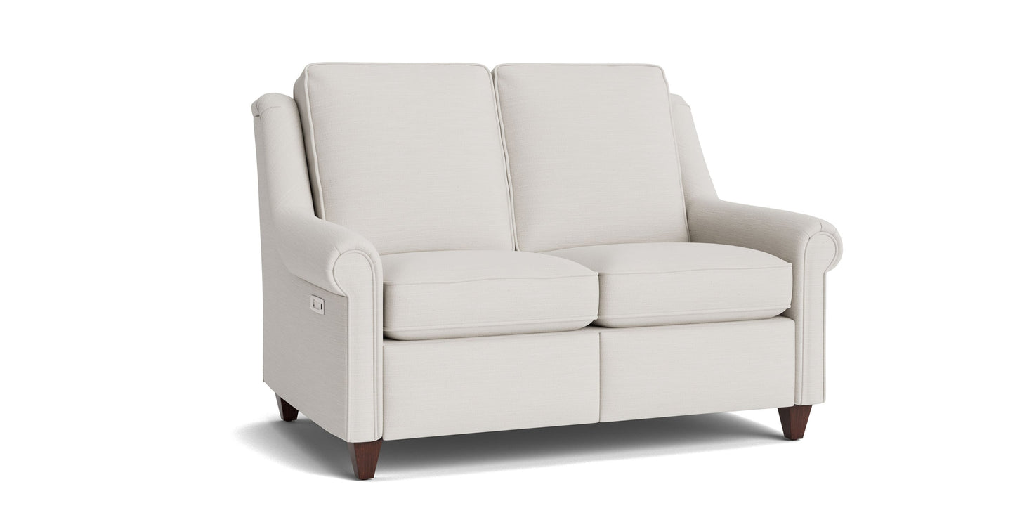 Magnificent Motion Panel Arm Reclining Loveseat Bassett