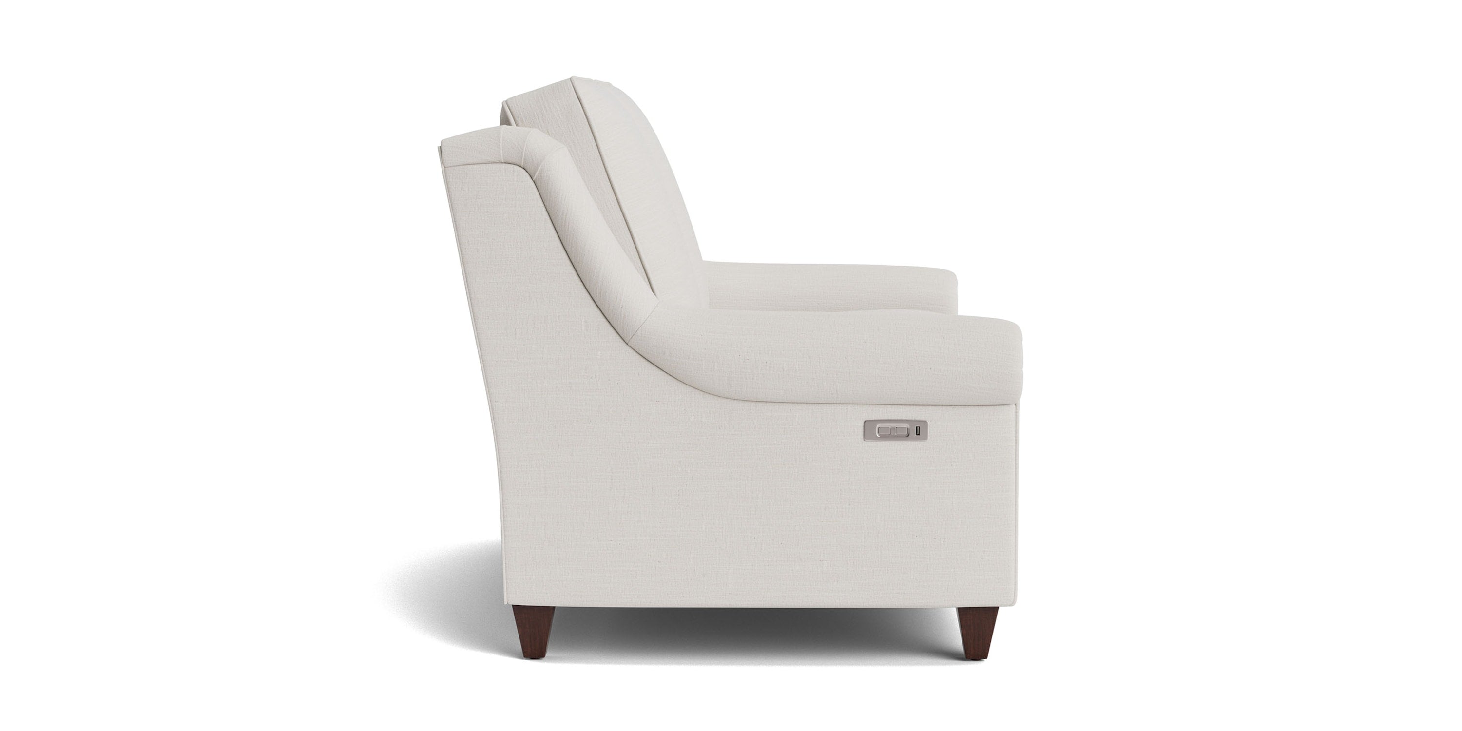 Magnificent Motion Panel Arm Reclining Loveseat Bassett