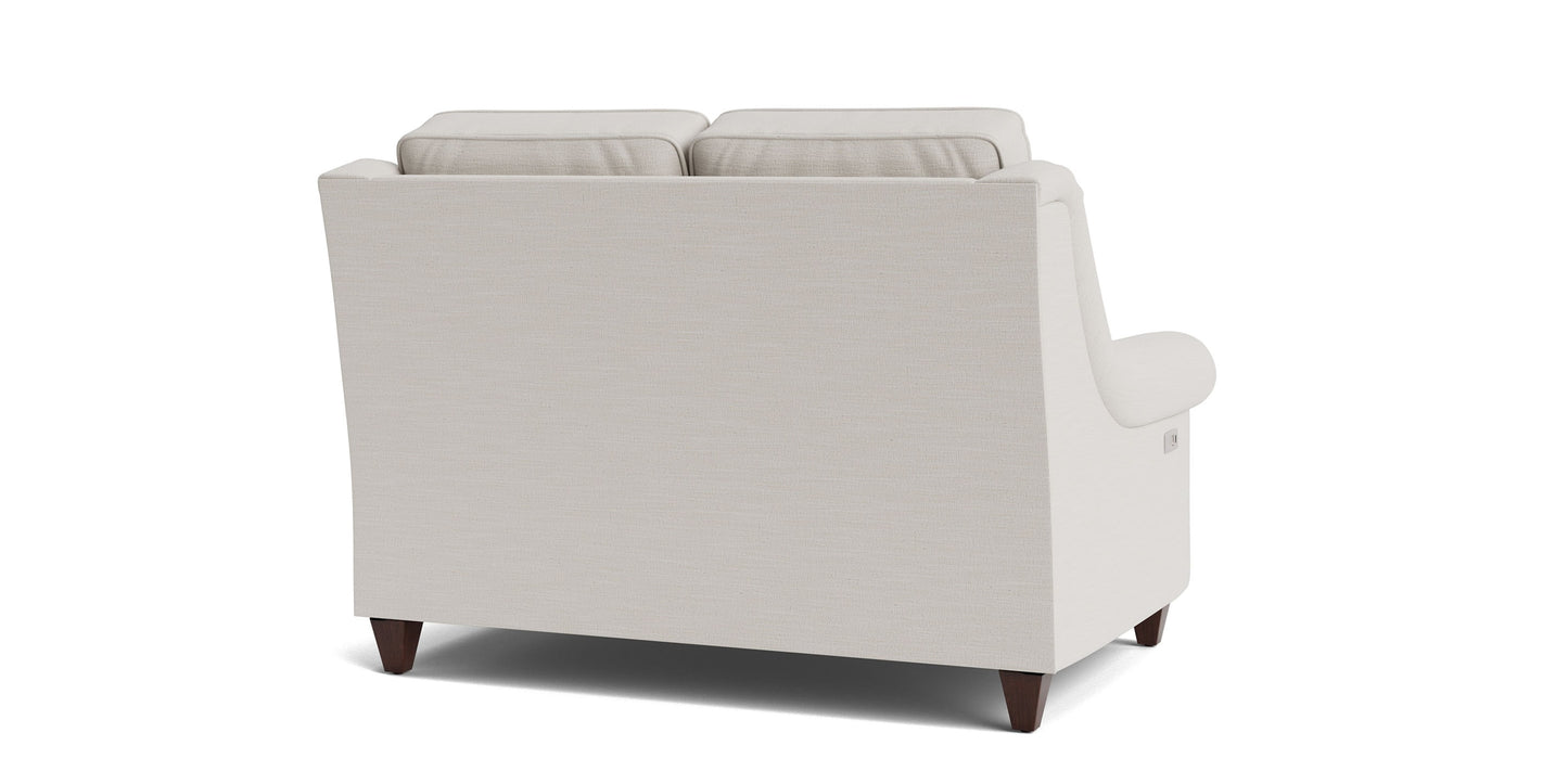 Magnificent Motion Panel Arm Reclining Loveseat Bassett