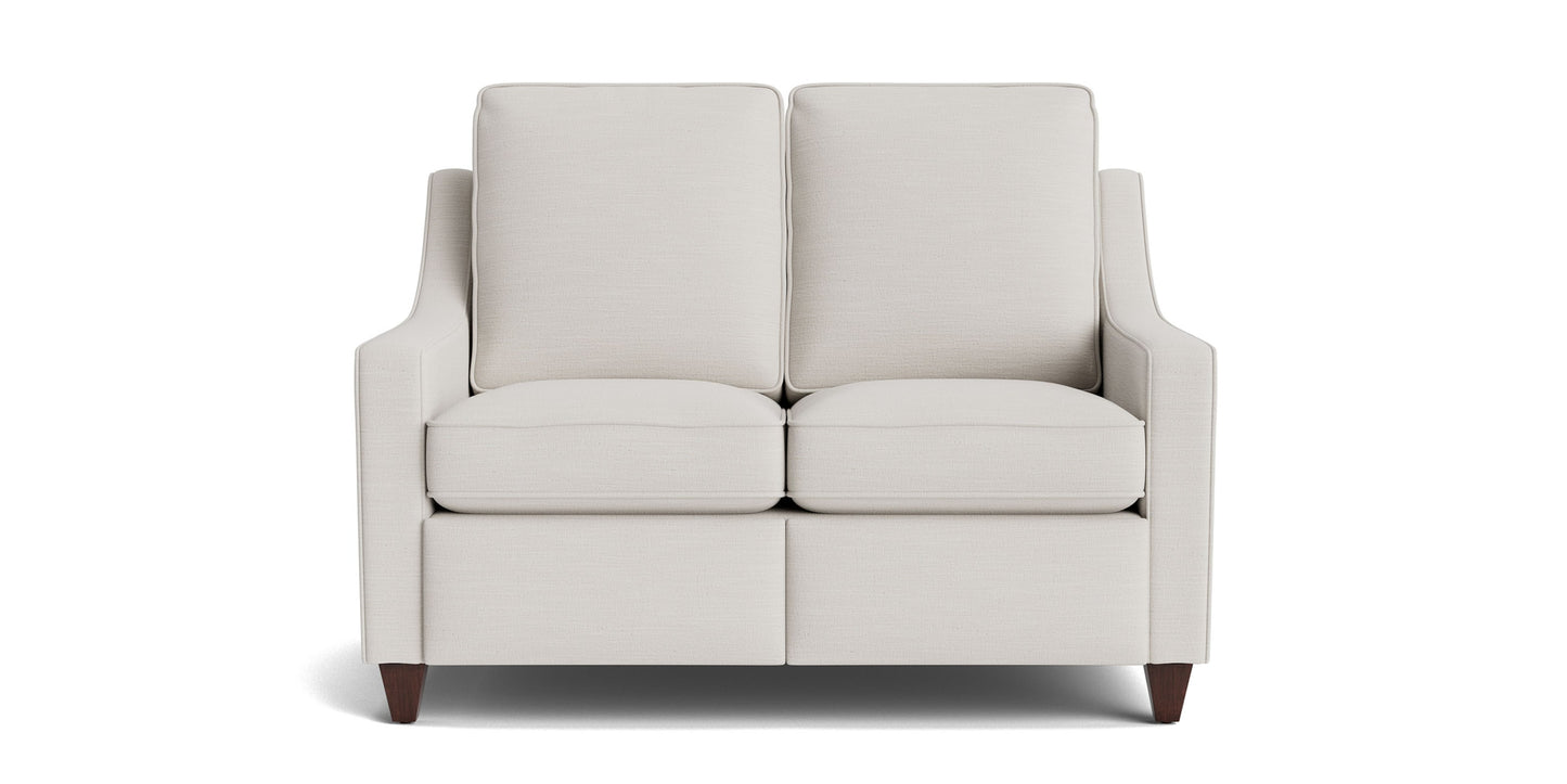 Magnificent Motion Slope Arm Reclining Loveseat Bassett