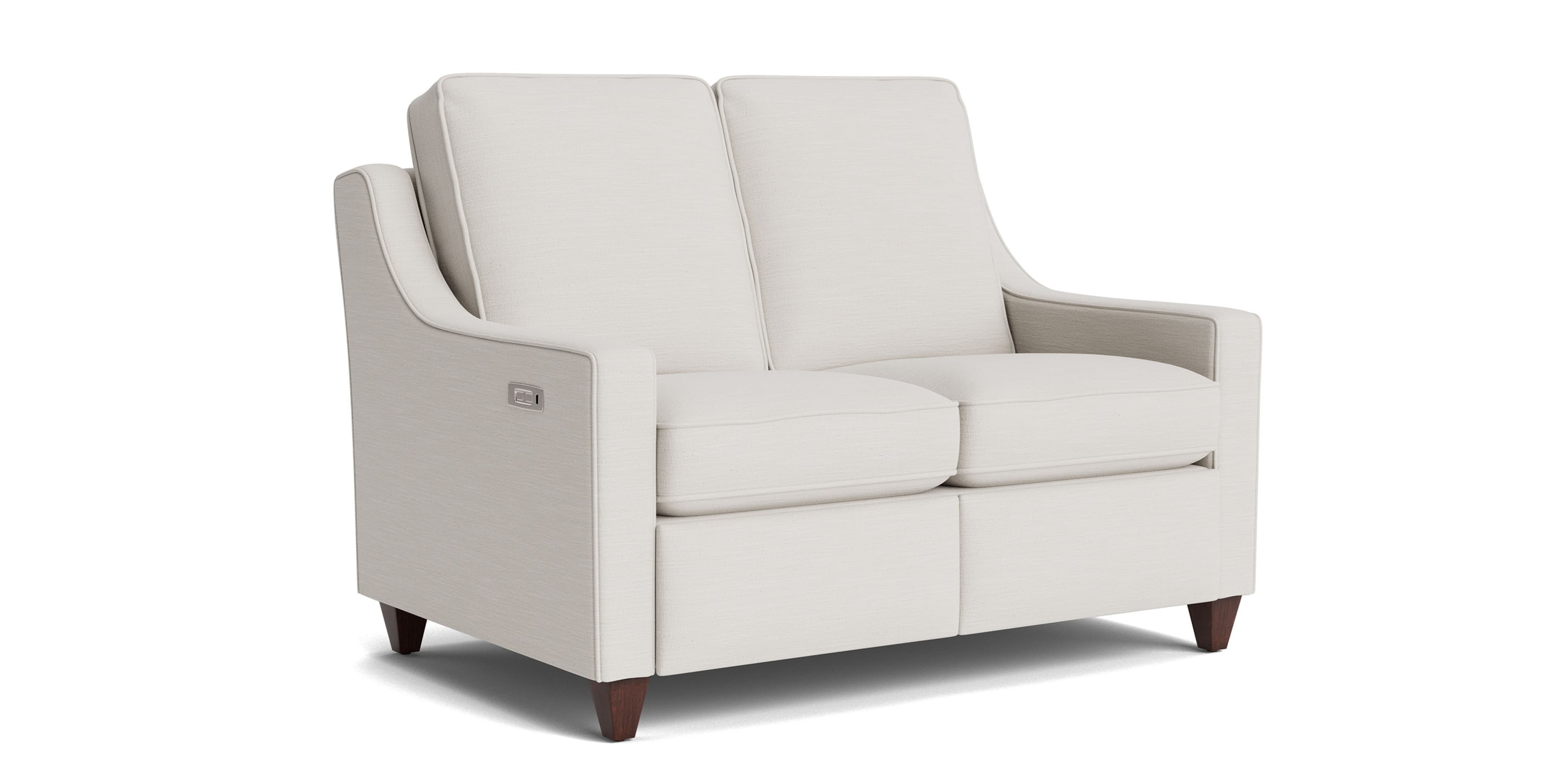 Magnificent Motion Slope Arm Reclining Loveseat Bassett