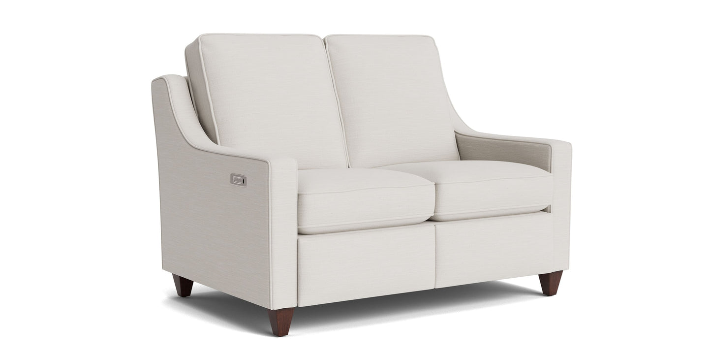 Magnificent Motion Slope Arm Reclining Loveseat Bassett