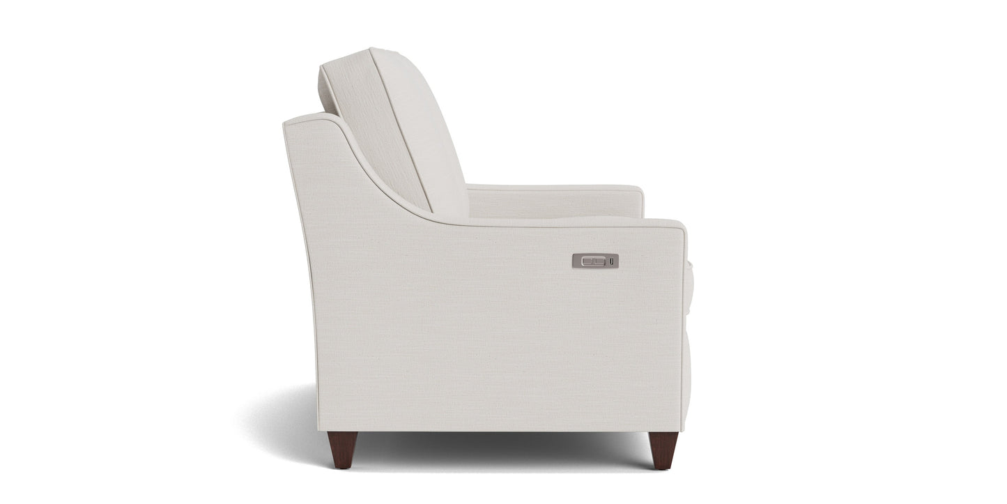 Magnificent Motion Slope Arm Reclining Loveseat Bassett