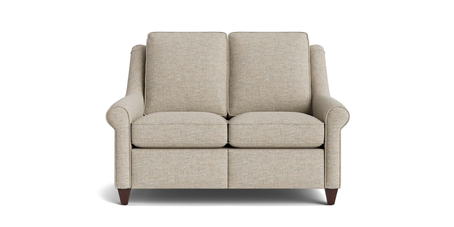 Bassett Magnificent Tall Reclining Loveseat — Power Recline, Your Fabric