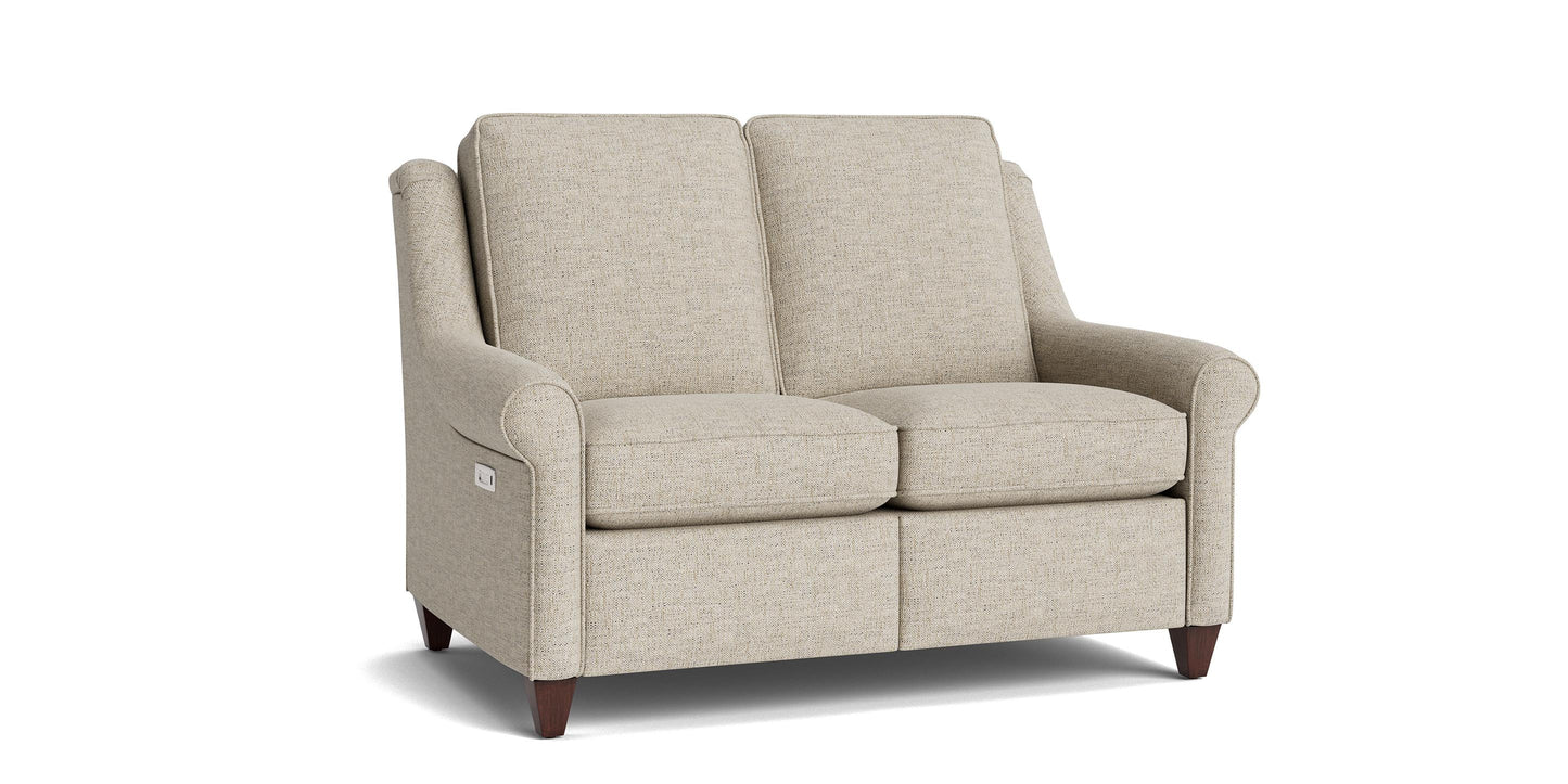 Bassett Magnificent Tall Reclining Loveseat — Power Recline, Your Fabric