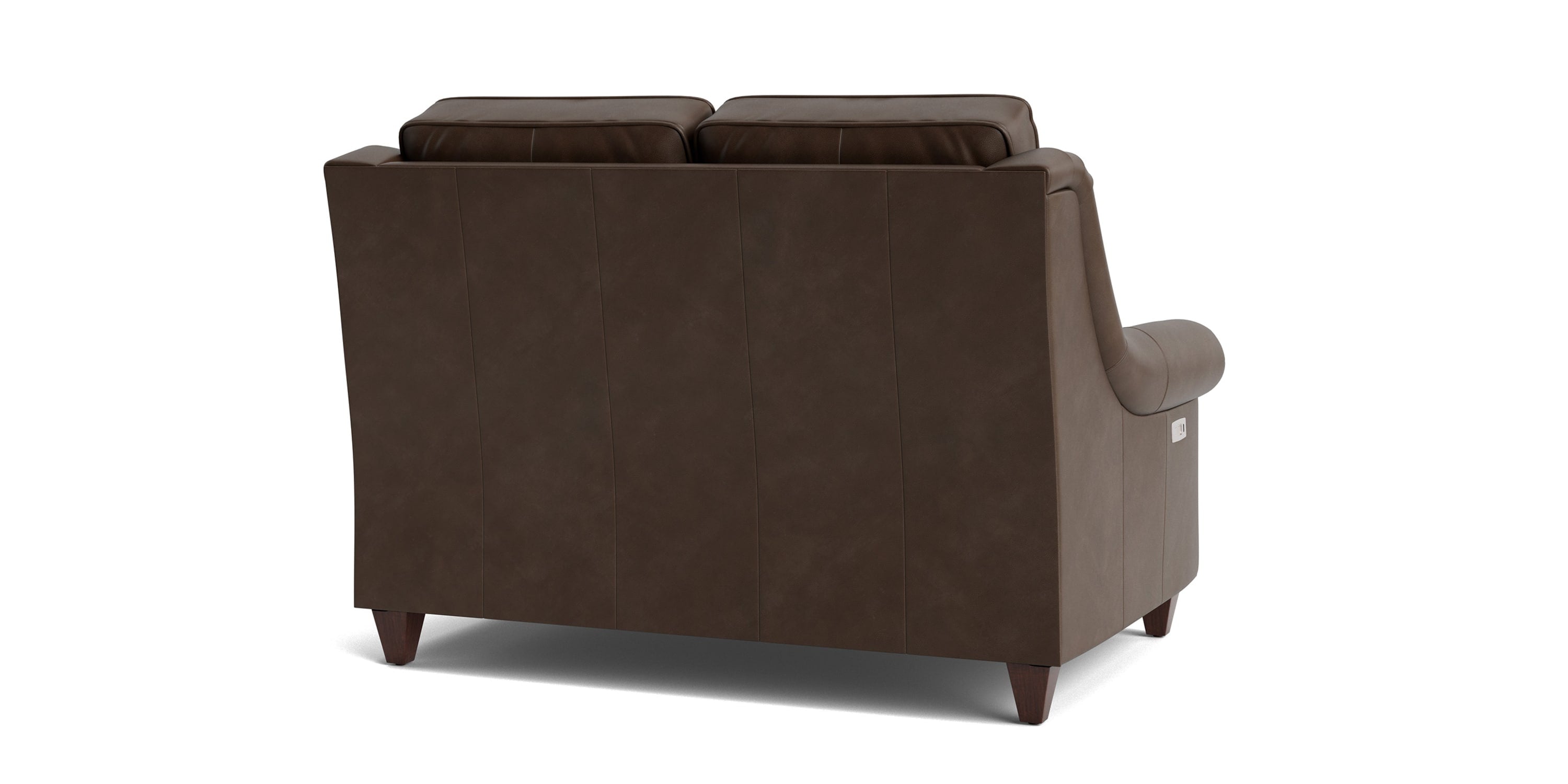 Magnificent Motion Leather Panel Arm Reclining Loveseat Bassett