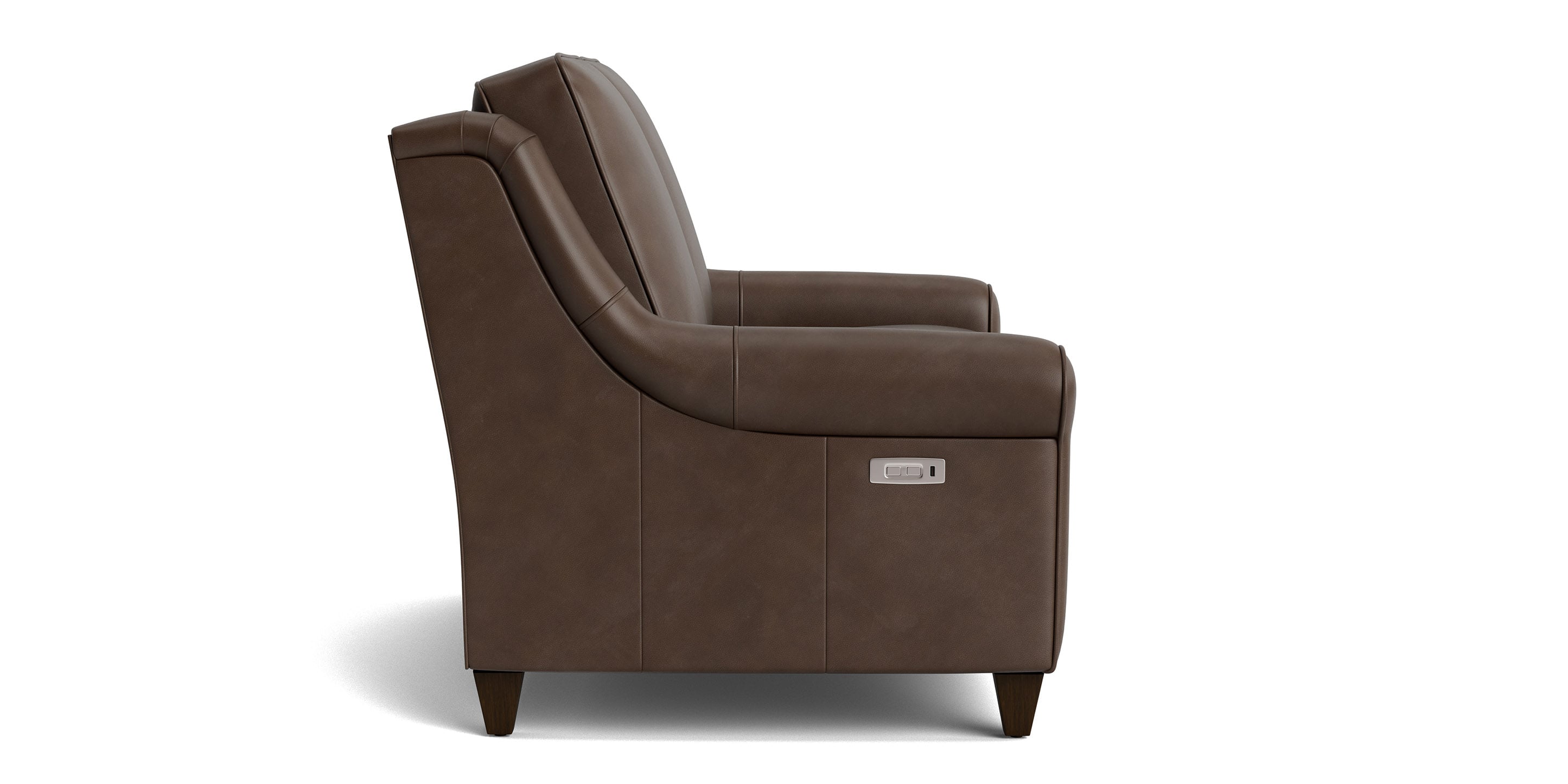 Bassett Magnificent Reclining Loveseat — Leather Power Recline for Two