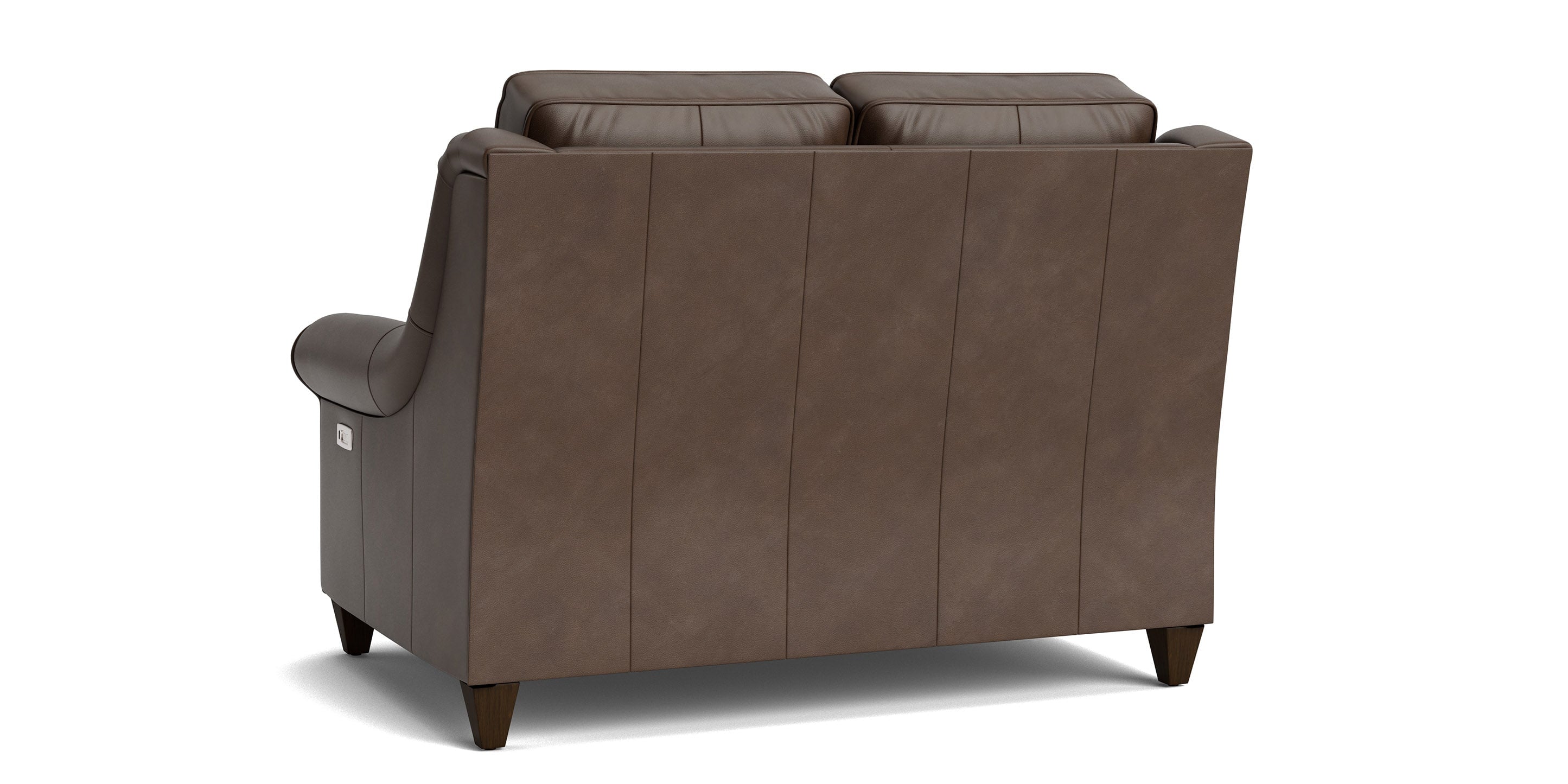 Bassett Magnificent Tall Reclining Loveseat — Leather, Taller Back for Two