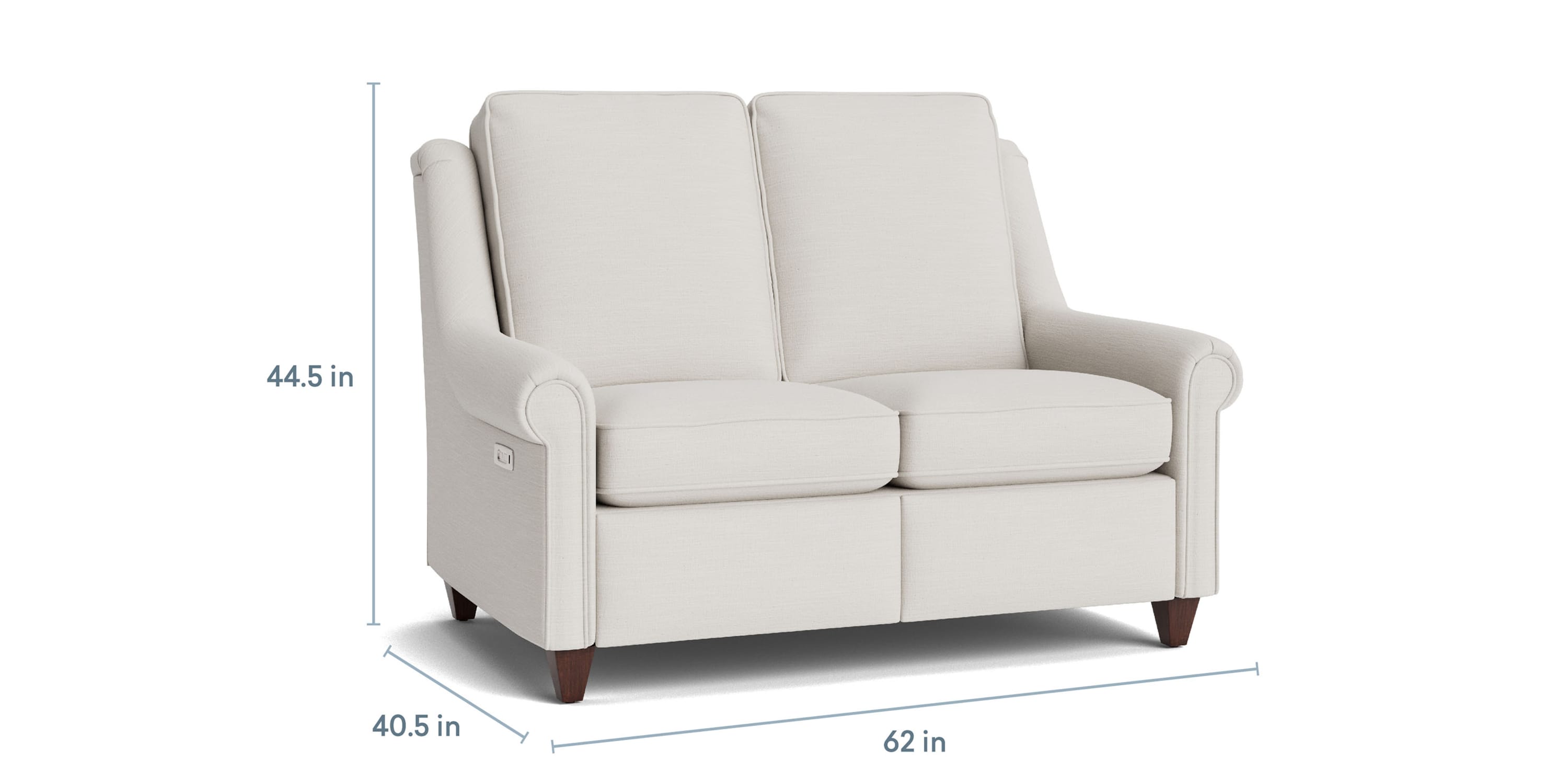 Magnificent Motion Panel Arm Reclining Loveseat Bassett
