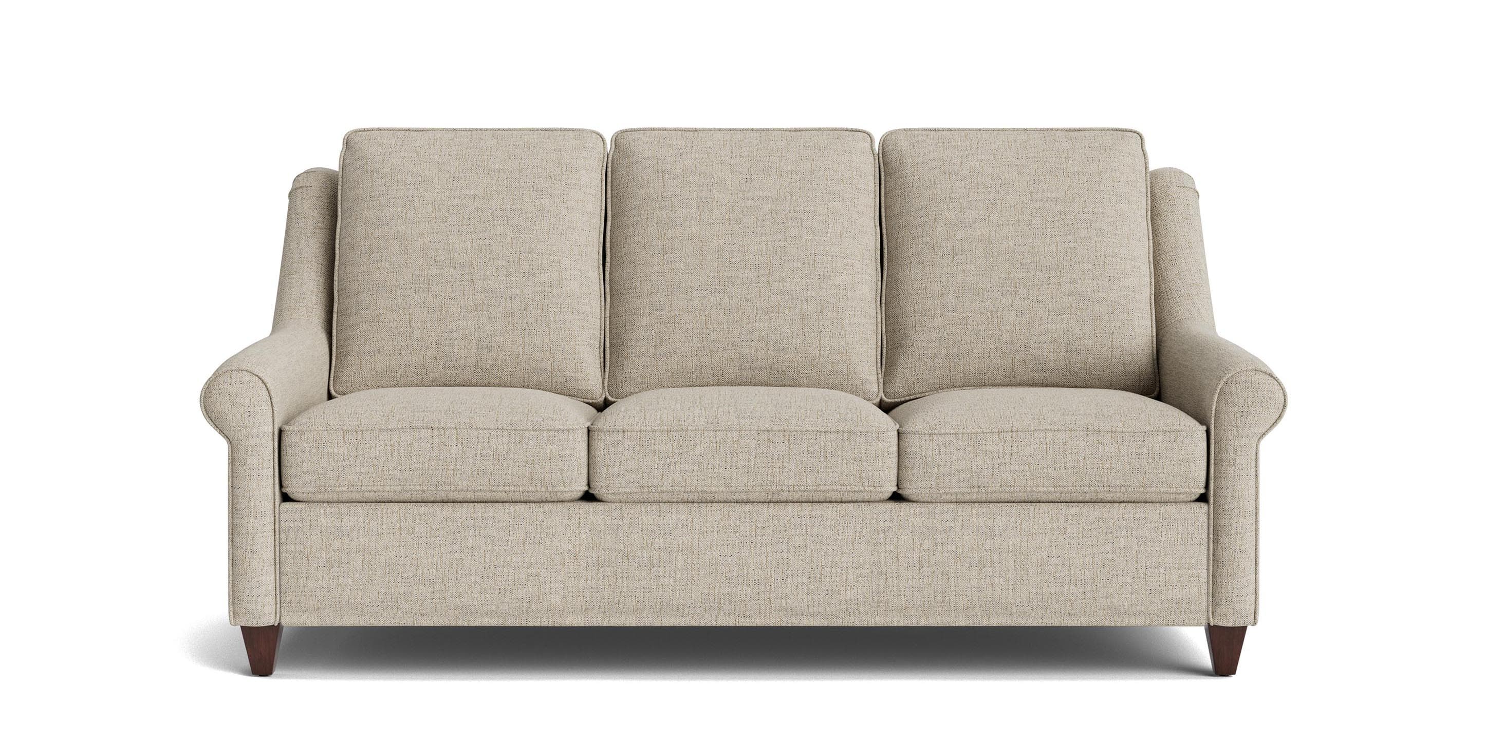 Bassett Magnificent Tall Stationary Sofa — Custom Fabric, Made in USA