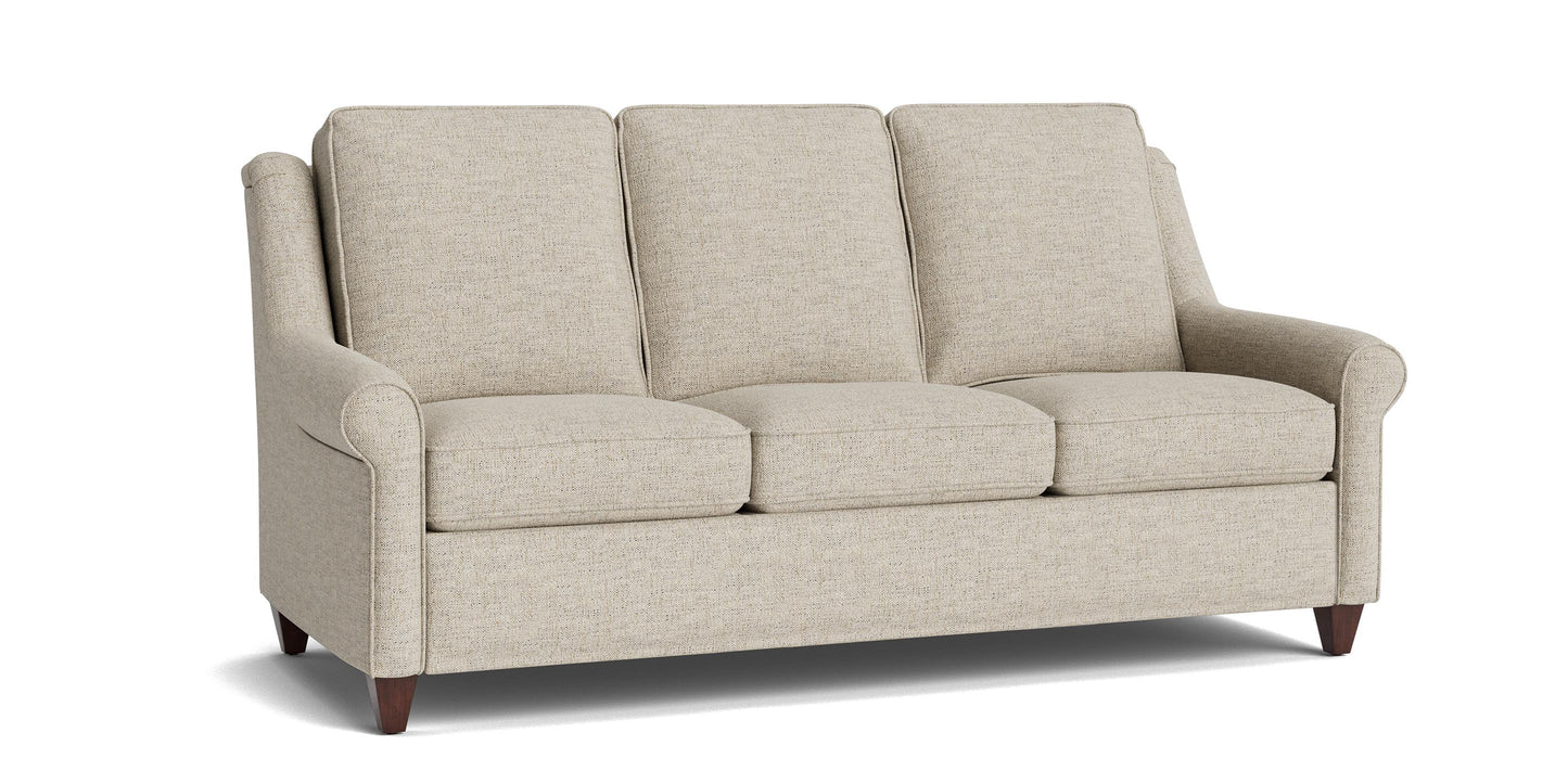 Bassett Magnificent Tall Stationary Sofa — Custom Fabric, Made in USA