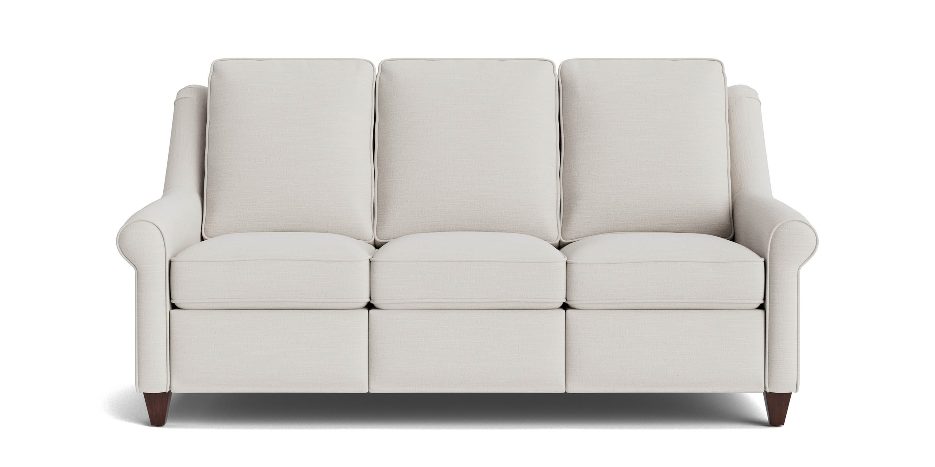 Magnificent Motion Roll Arm Reclining Sofa Bassett