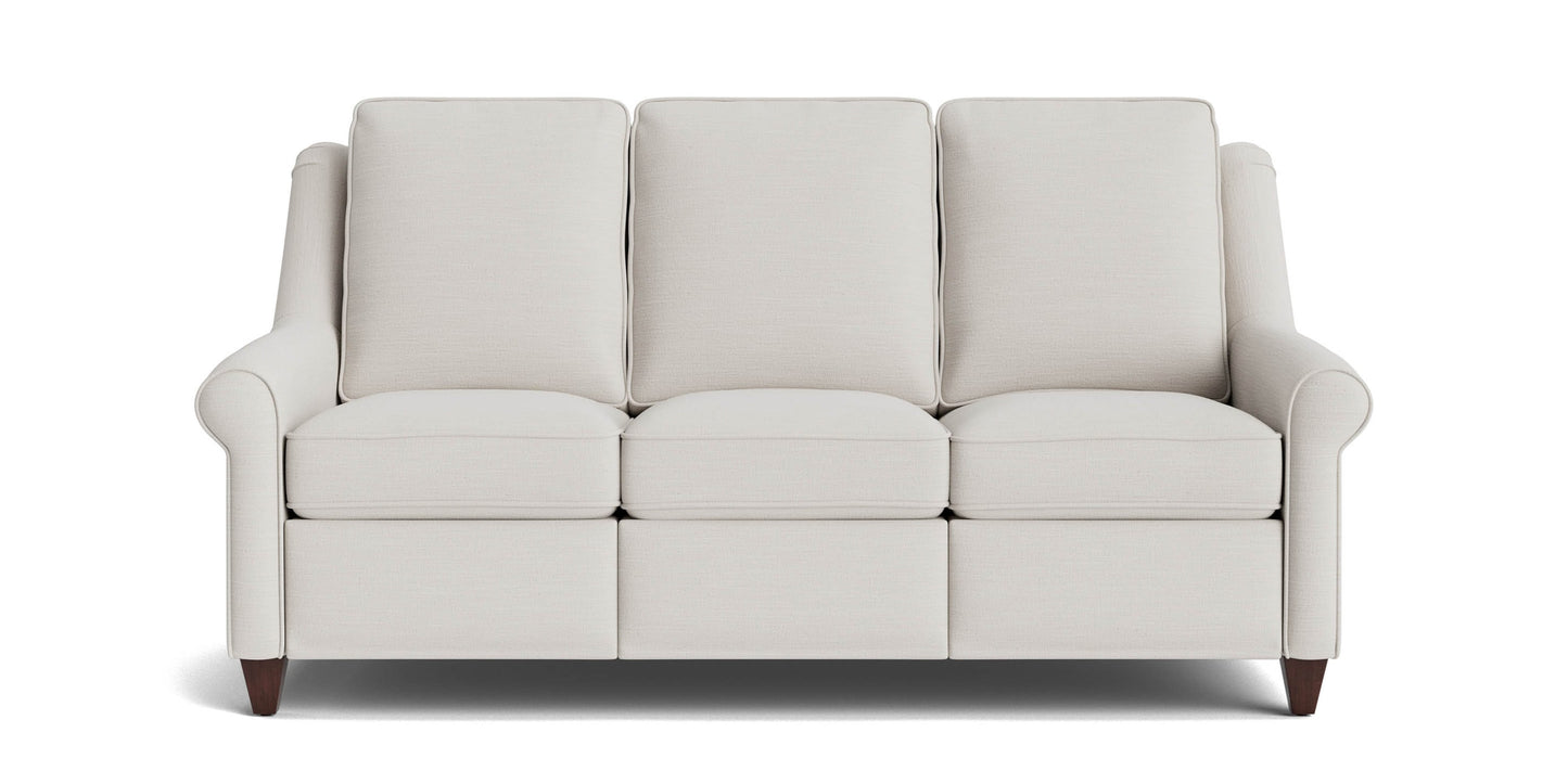 Magnificent Motion Roll Arm Reclining Sofa Bassett