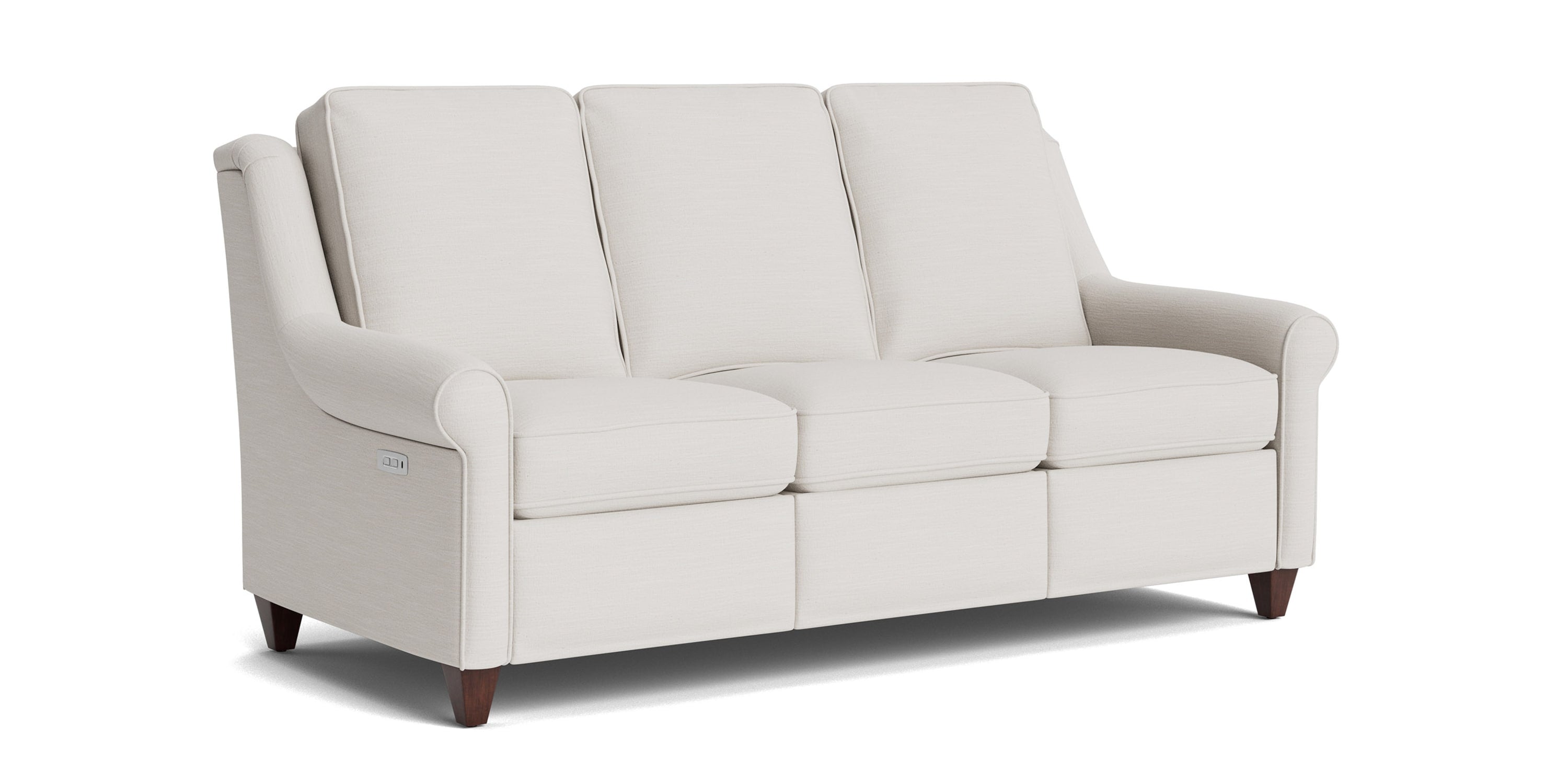 Magnificent Motion Roll Arm Reclining Sofa Bassett
