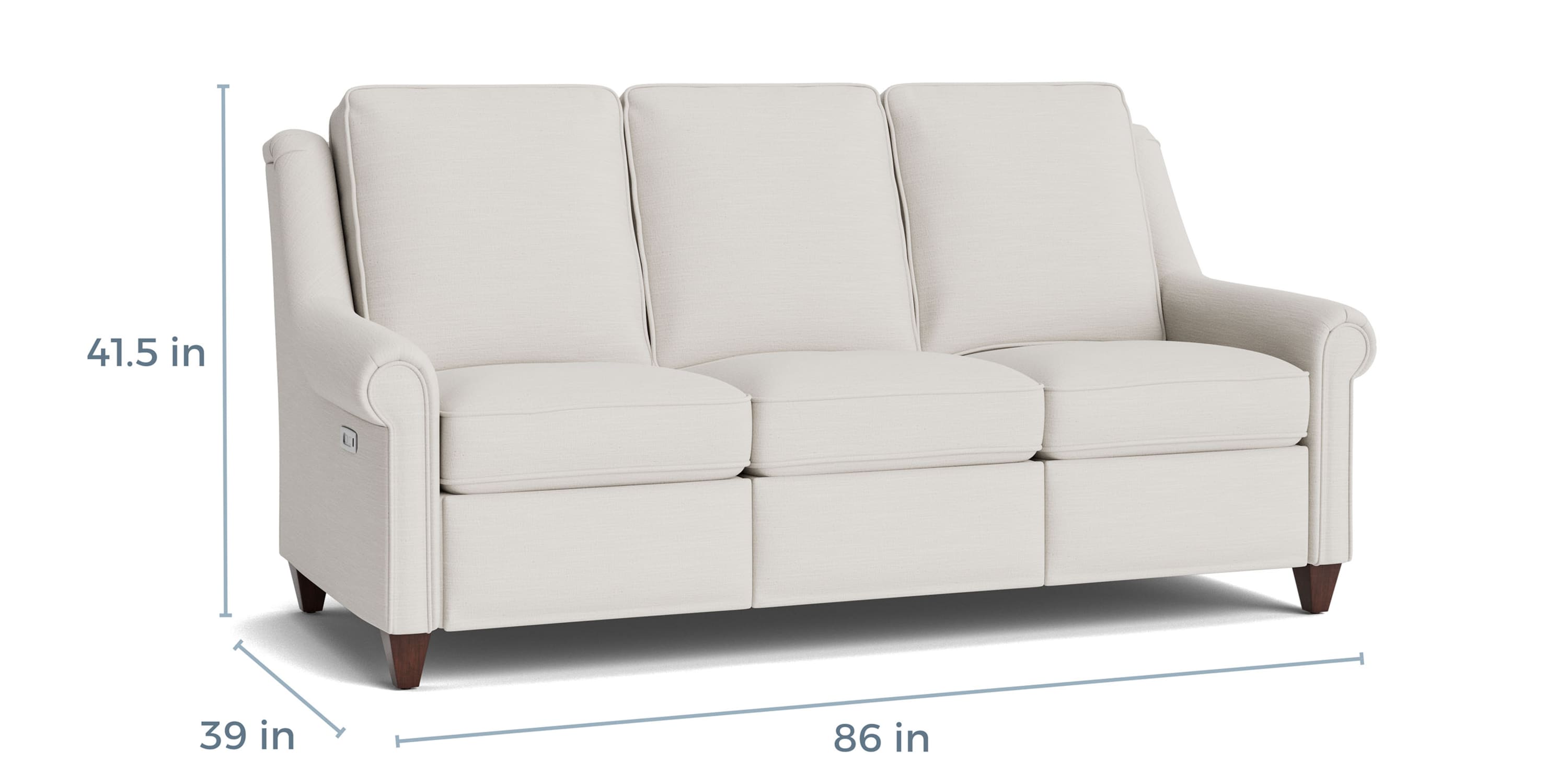 Magnificent Motion Panel Arm Reclining Sofa Bassett