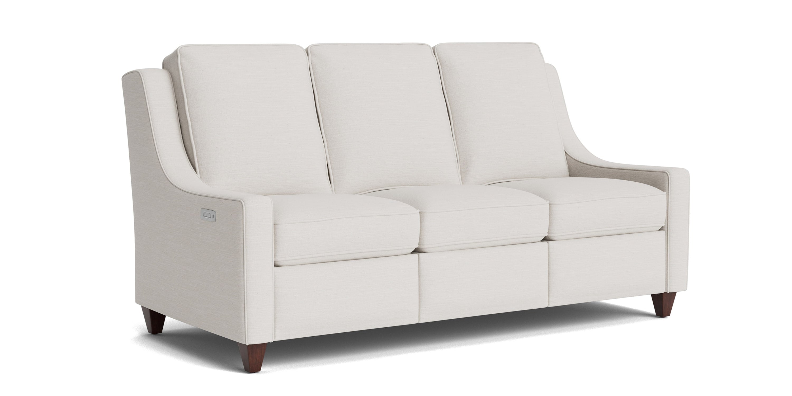 Magnificent Motion Slope Arm Reclining Sofa Bassett