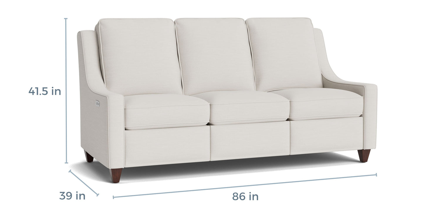Magnificent Motion Slope Arm Reclining Sofa Bassett