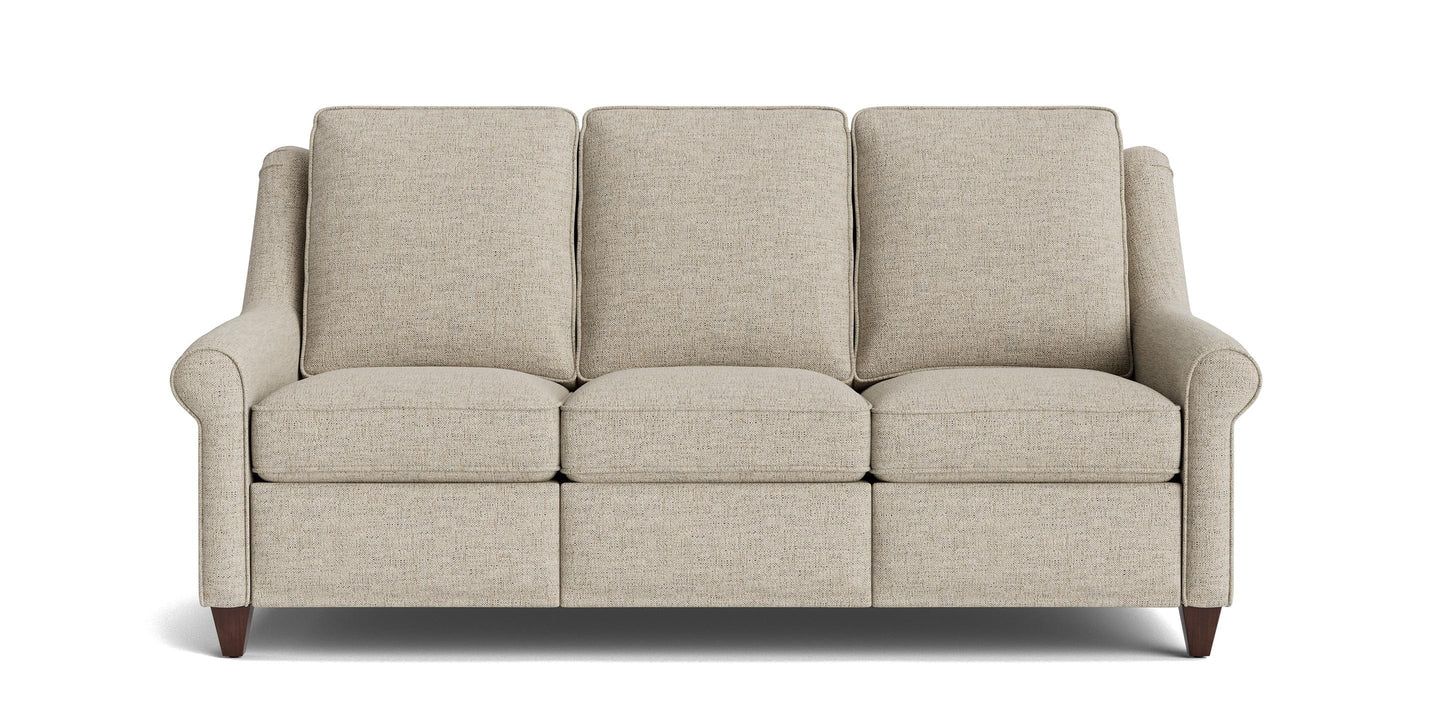 Bassett Magnificent Reclining Sofa — Power Headrests, Your Fabric