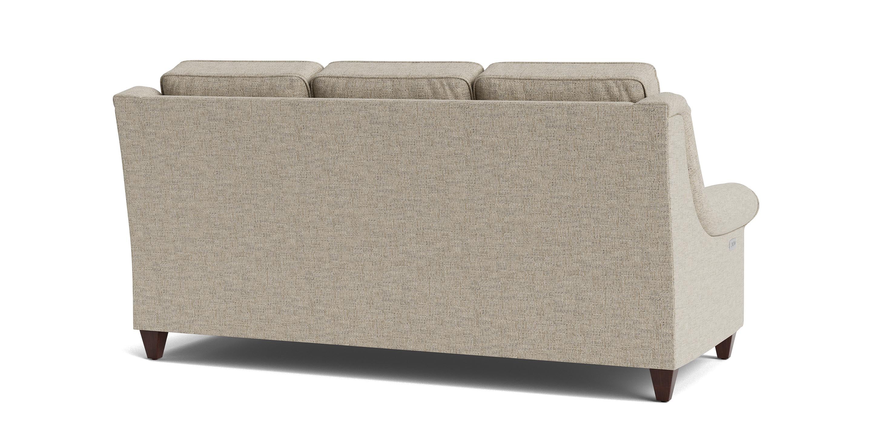 Bassett Magnificent Tall Reclining Sofa — Power Headrests, Custom Fabric
