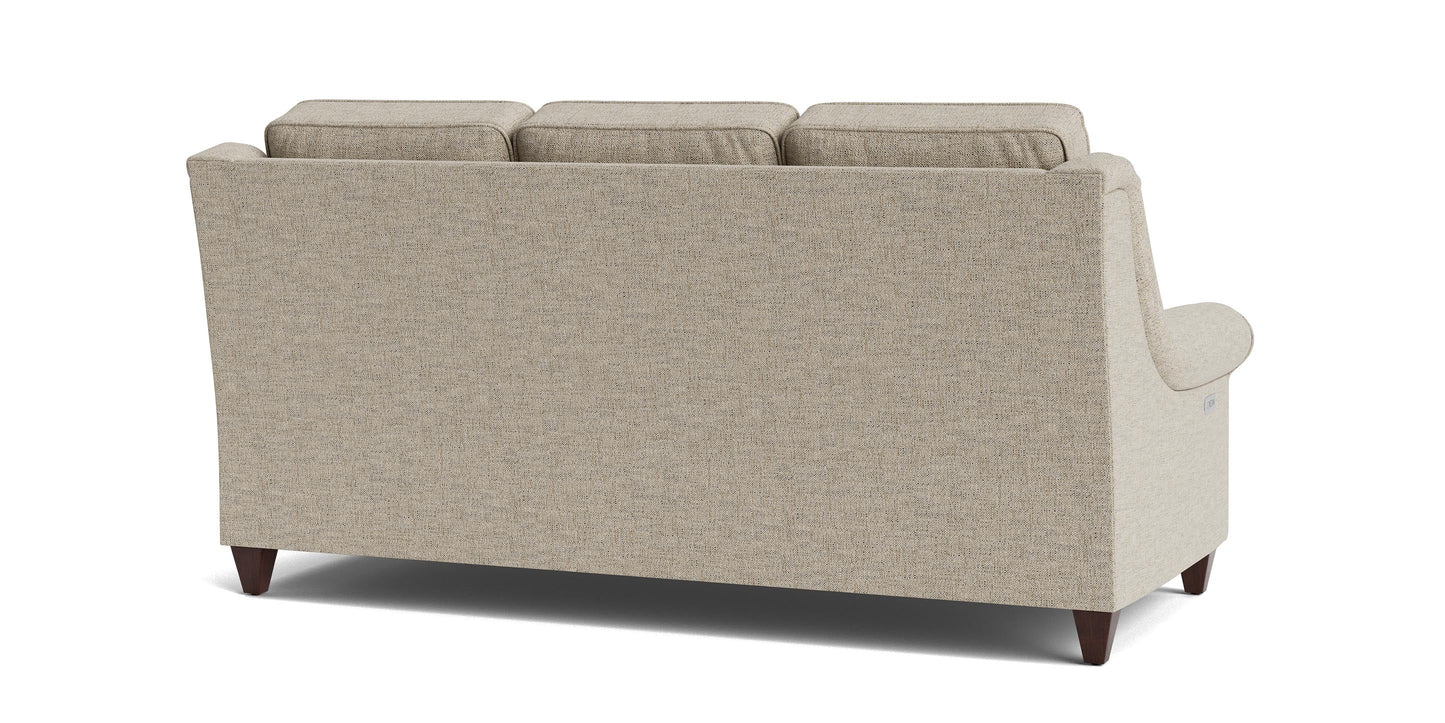 Bassett Magnificent Tall Reclining Sofa — Power Headrests, Custom Fabric