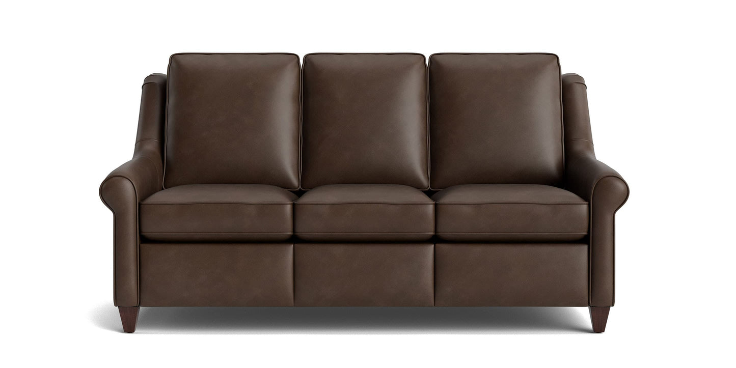 Bassett Magnificent Tall Reclining Sofa — Leather, 44.5-Inch Back
