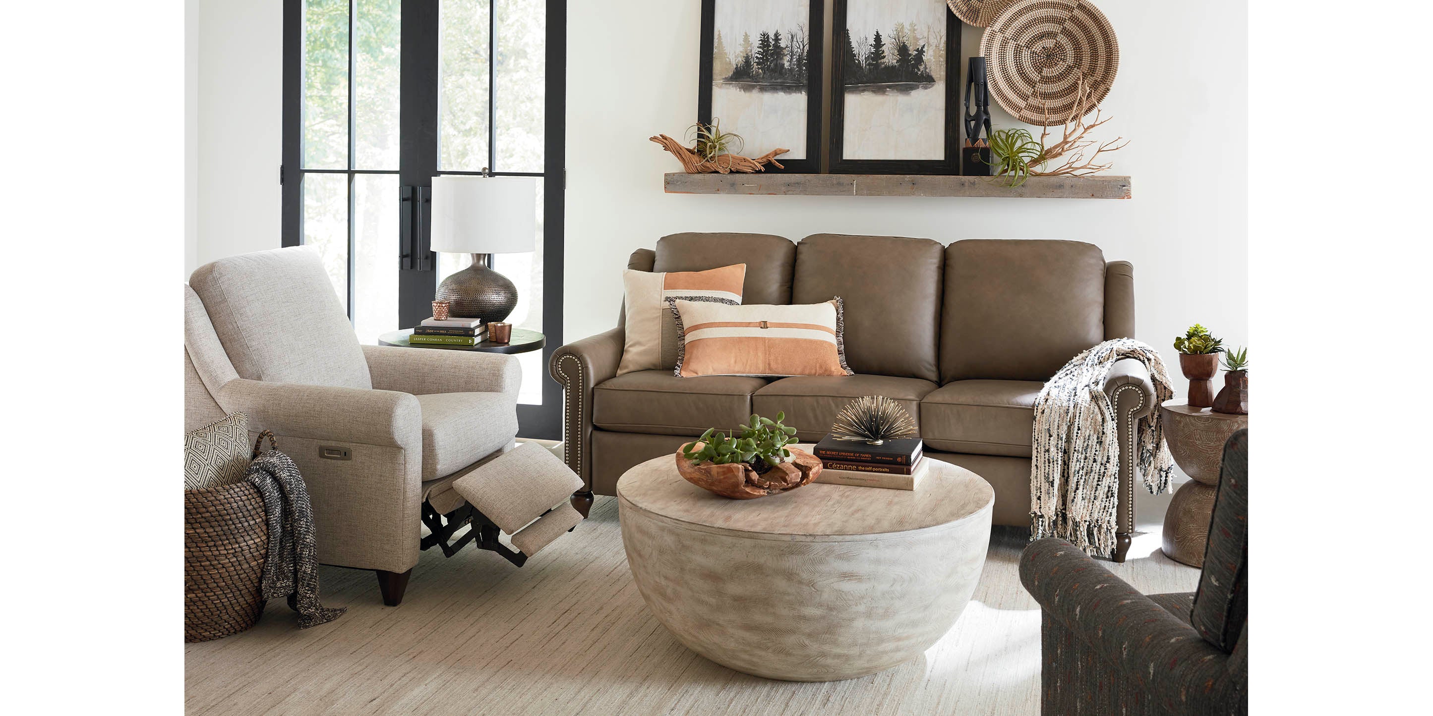 Bassett Magnificent Tall LAF Reclining Chair — Left-Arm, Your Fabric Bassett Reclining Sofa