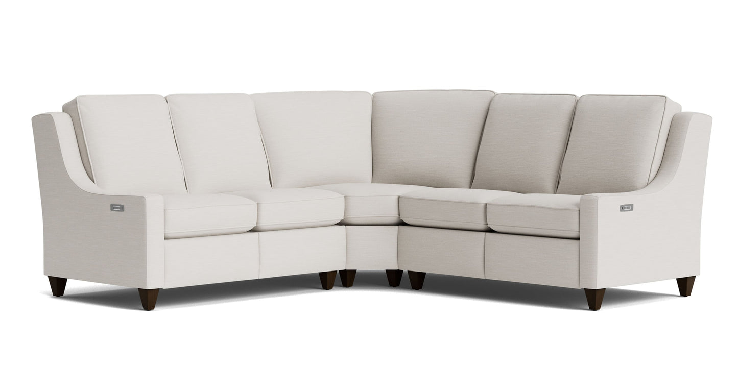 Magnificent Motion Slope Arm Reclining Sectional Bassett