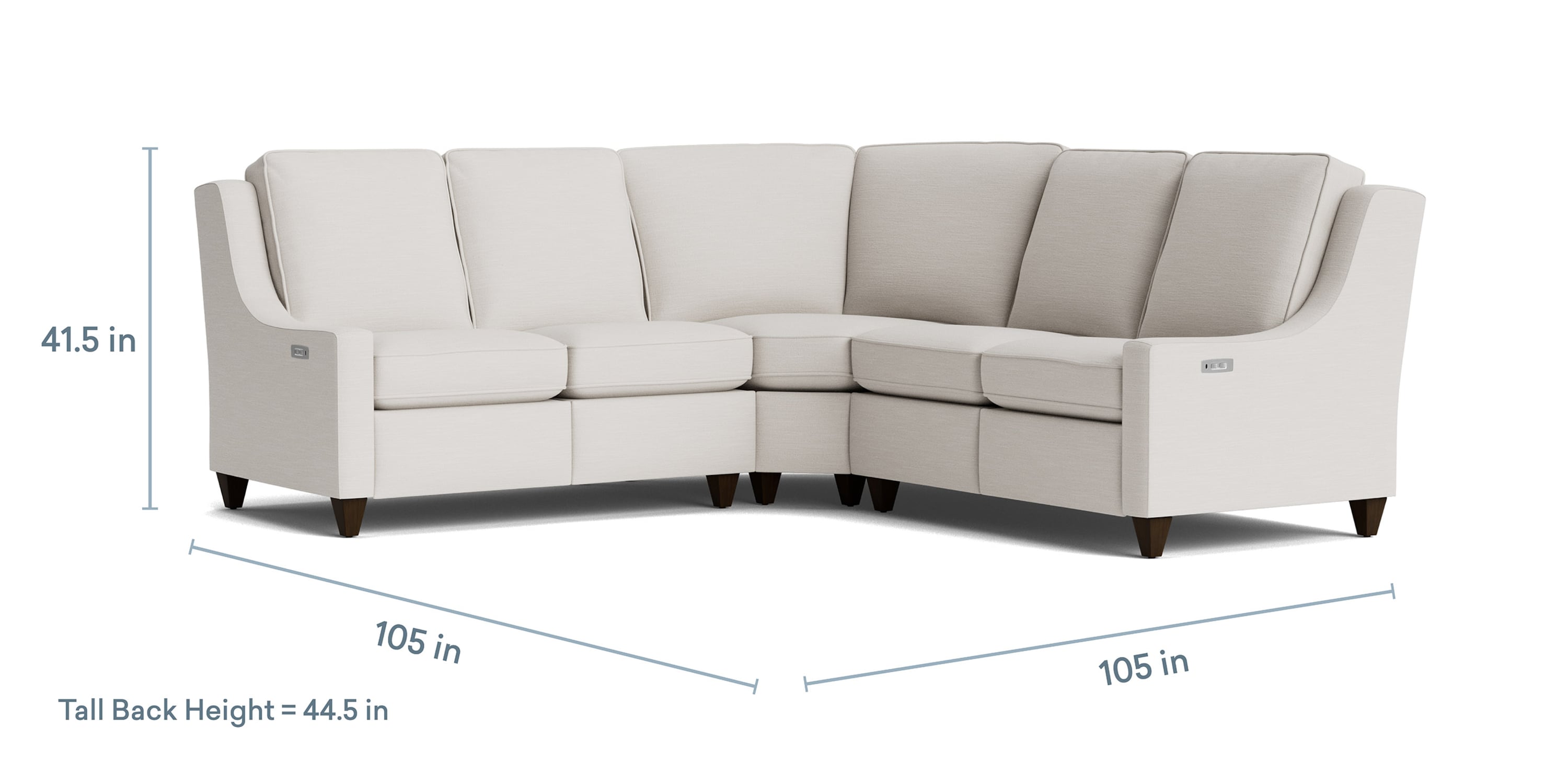 Magnificent Motion Slope Arm Reclining Sectional Bassett