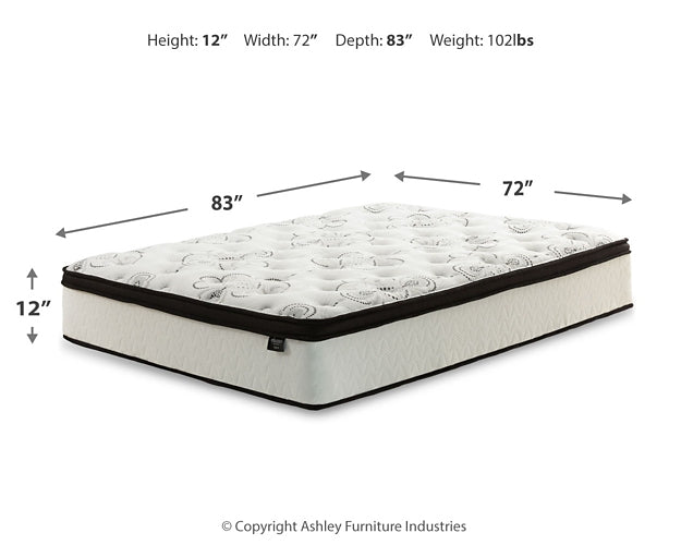 Chime 12 Inch Hybrid California King Mattress and Foundation Set