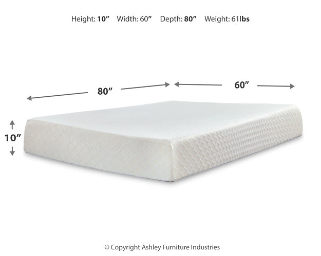 10 Inch Chime Memory Foam Mattress with Adjustable Base