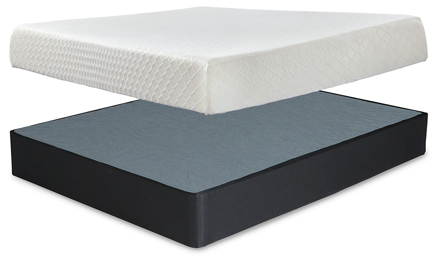 10 Inch Chime Memory Foam King Mattress and Foundation