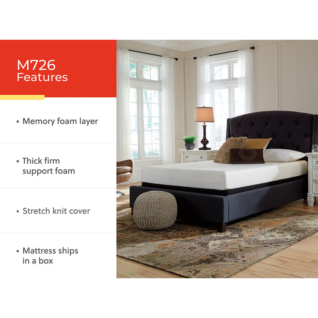 Chime 8 Inch Memory Foam Queen Mattress in a Box Sierra Sleep® By Ashley Memory Foam