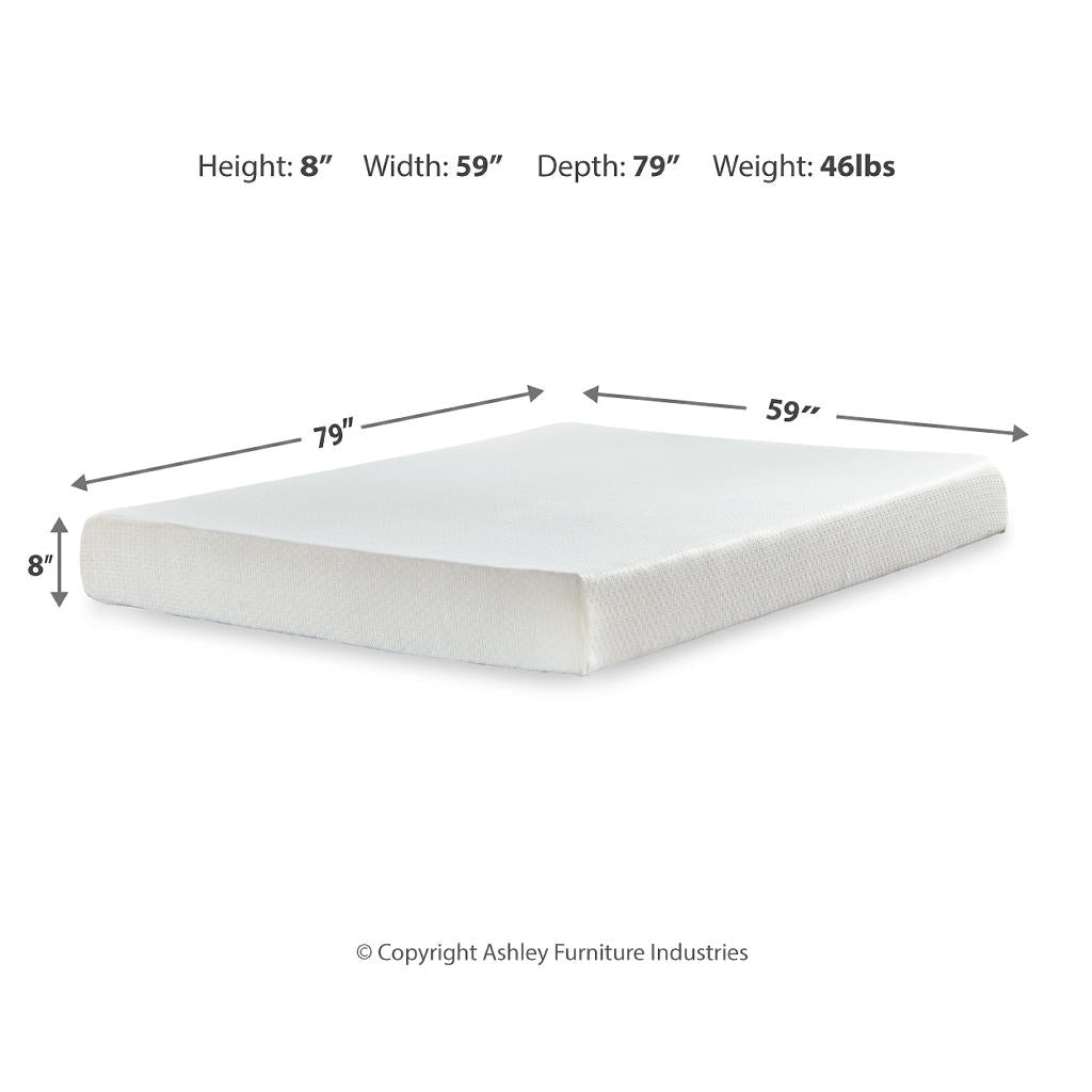Chime 8 Inch Memory Foam Queen Mattress in a Box Sierra Sleep® By Ashley Memory Foam