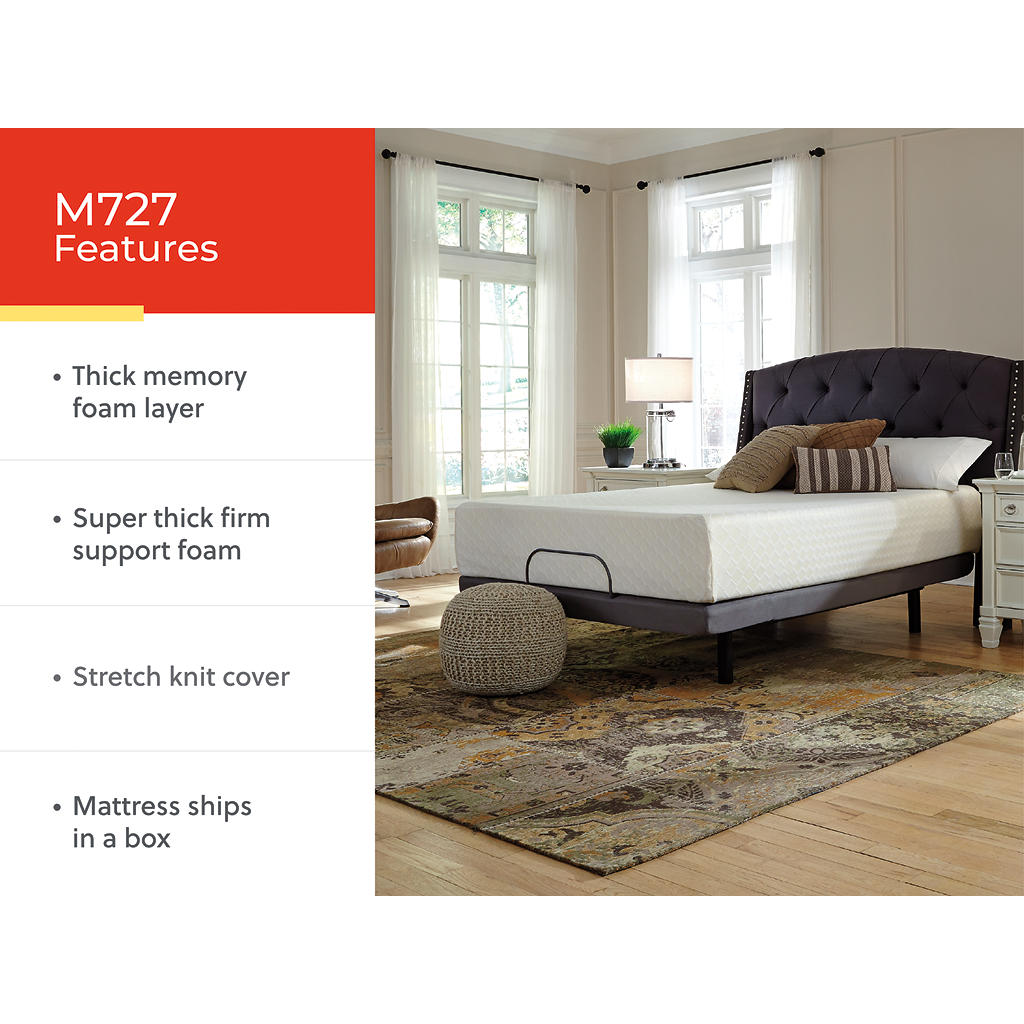 Chime 12 Inch Memory Foam King Mattress in a Box Sierra Sleep® By Ashley Memory Foam