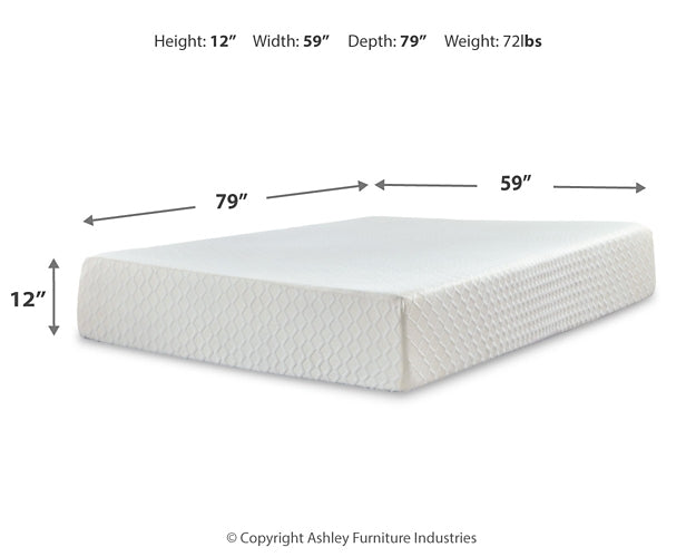 Chime 12 Inch Memory Foam Queen Mattress and Adjustable Base