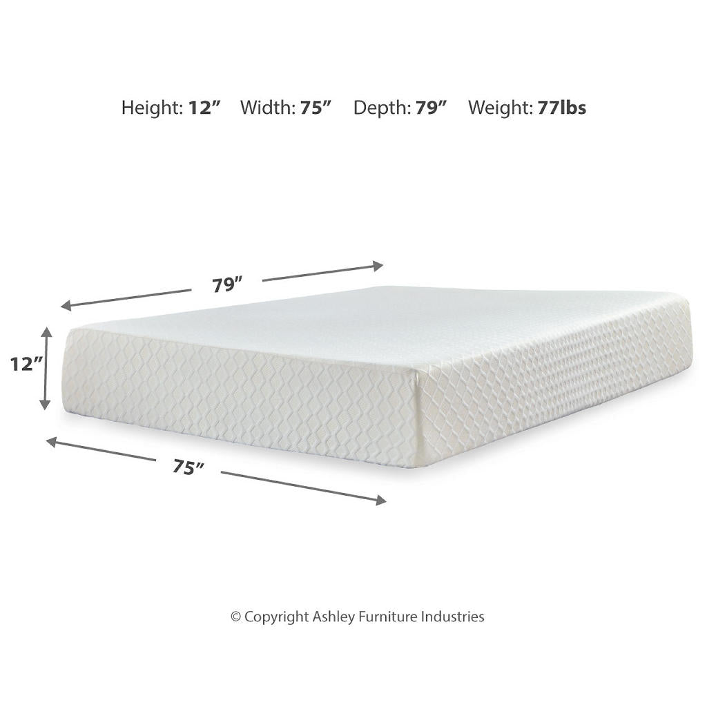 Chime 12 Inch Memory Foam California King Mattress in a Box Sierra Sleep® By Ashley Memory Foam