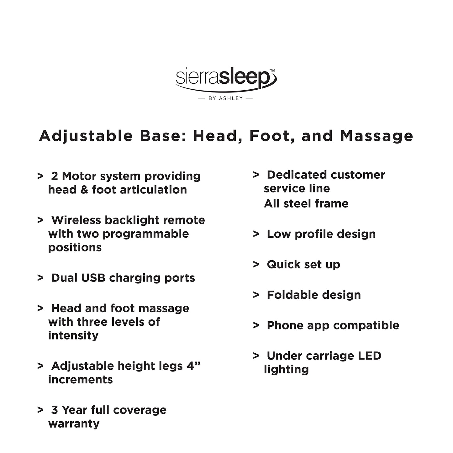 Head-Foot Model Better California King Adjustable Head Base