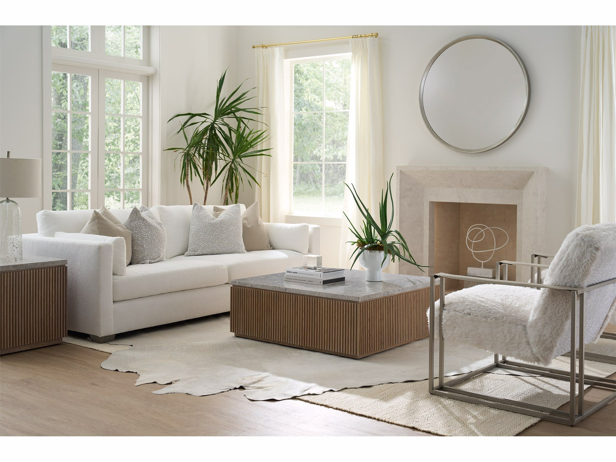 Universal Furniture Avaline Carmen Side Table — Skylark — Avaline Collection