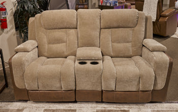 Mixed Motion Power Reclining Loveseat with Console