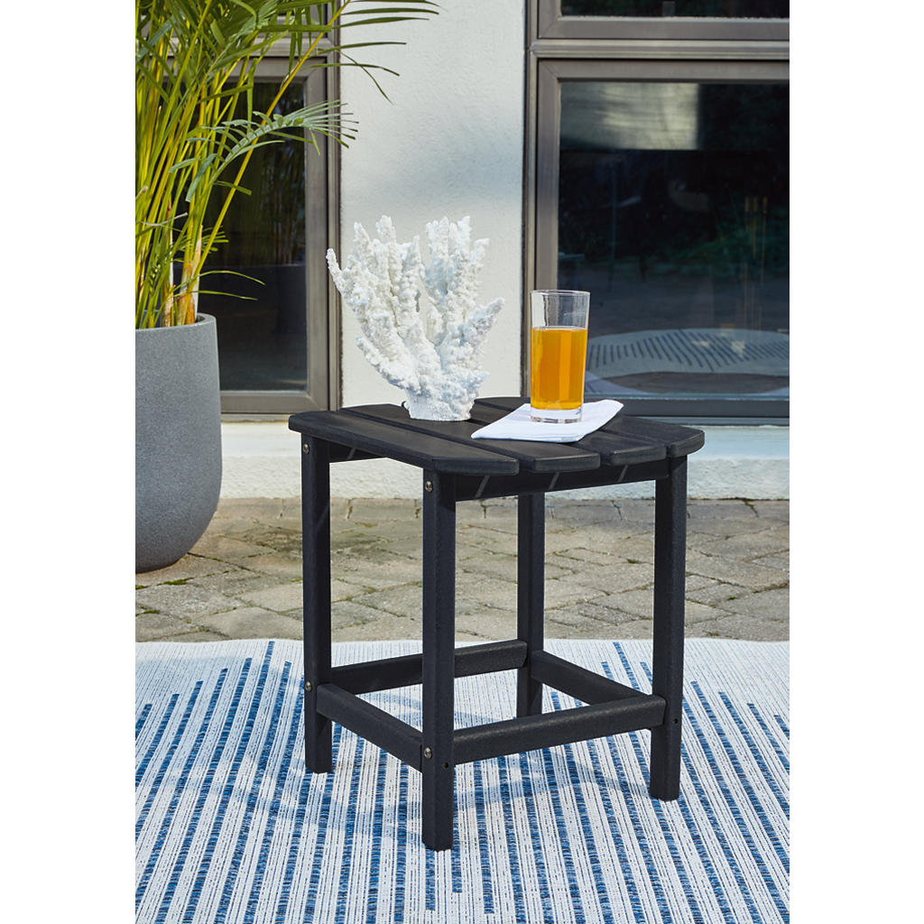 Sundown Treasure Outdoor End Table — Black MEGA-TUFF Signature Design by Ashley® Tables