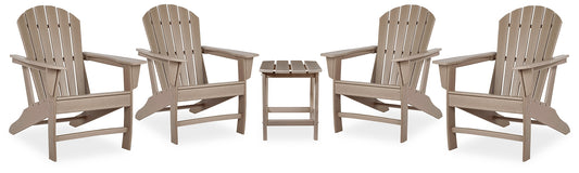 Sundown Treasure 4 Adirondack Chairs and Outdoor End Table