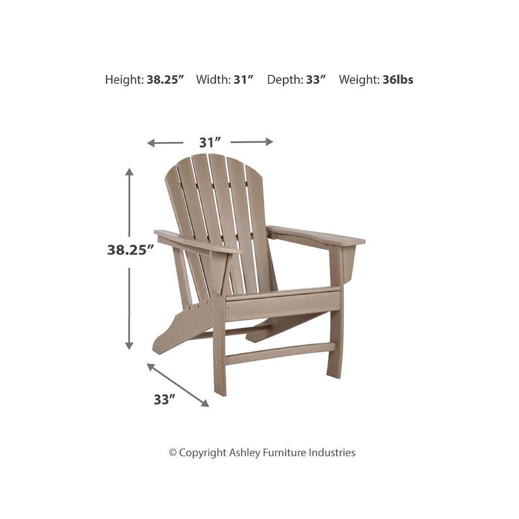 Sundown Treasure Adirondack Chair — Driftwood MEGA-TUFF Signature Design by Ashley® Outdoor