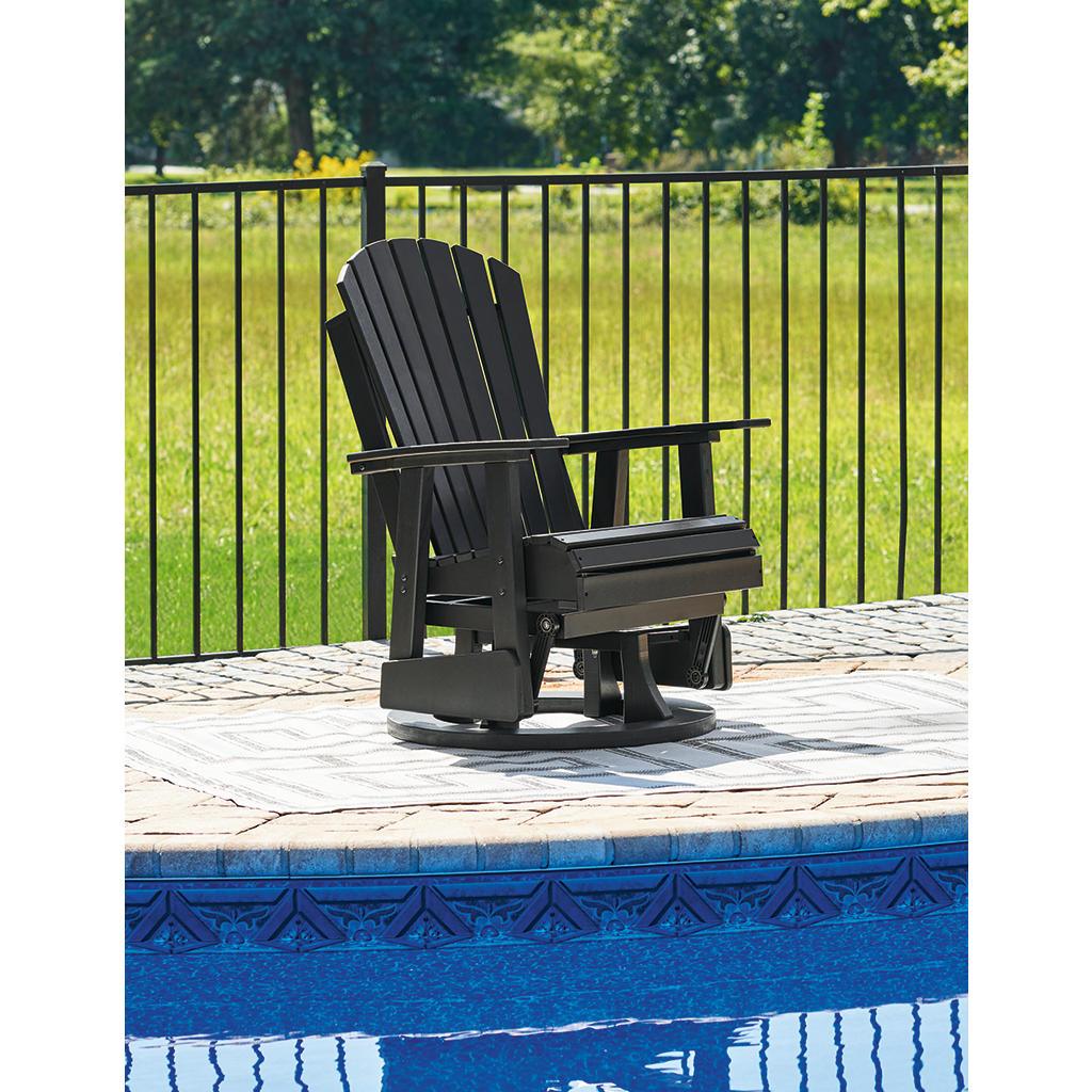 Hyland Wave Outdoor Swivel Glider Chair — Black Signature Design by Ashley® Outdoor