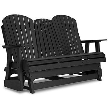 Hyland Wave Outdoor Glider Loveseat — Black Signature Design by Ashley® Outdoor
